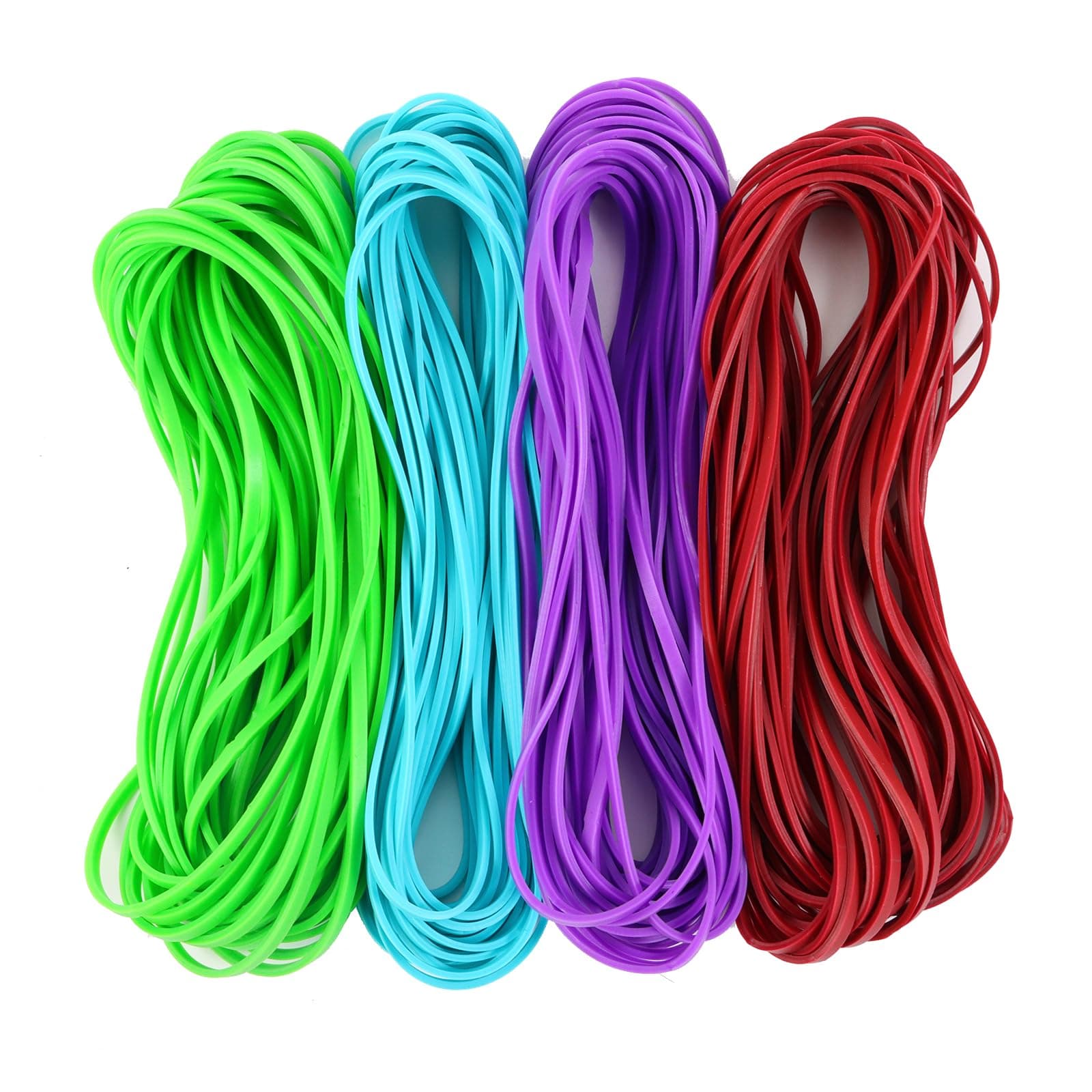 Large Rubber Bands, 120 Pcs Long Rubber Bands, Heavy Duty Rubber Bands,Premium Rubber Bands Office Supplies, Home and kitchen, Assorted Colors Rubber Bands, 7x1/8 Inches