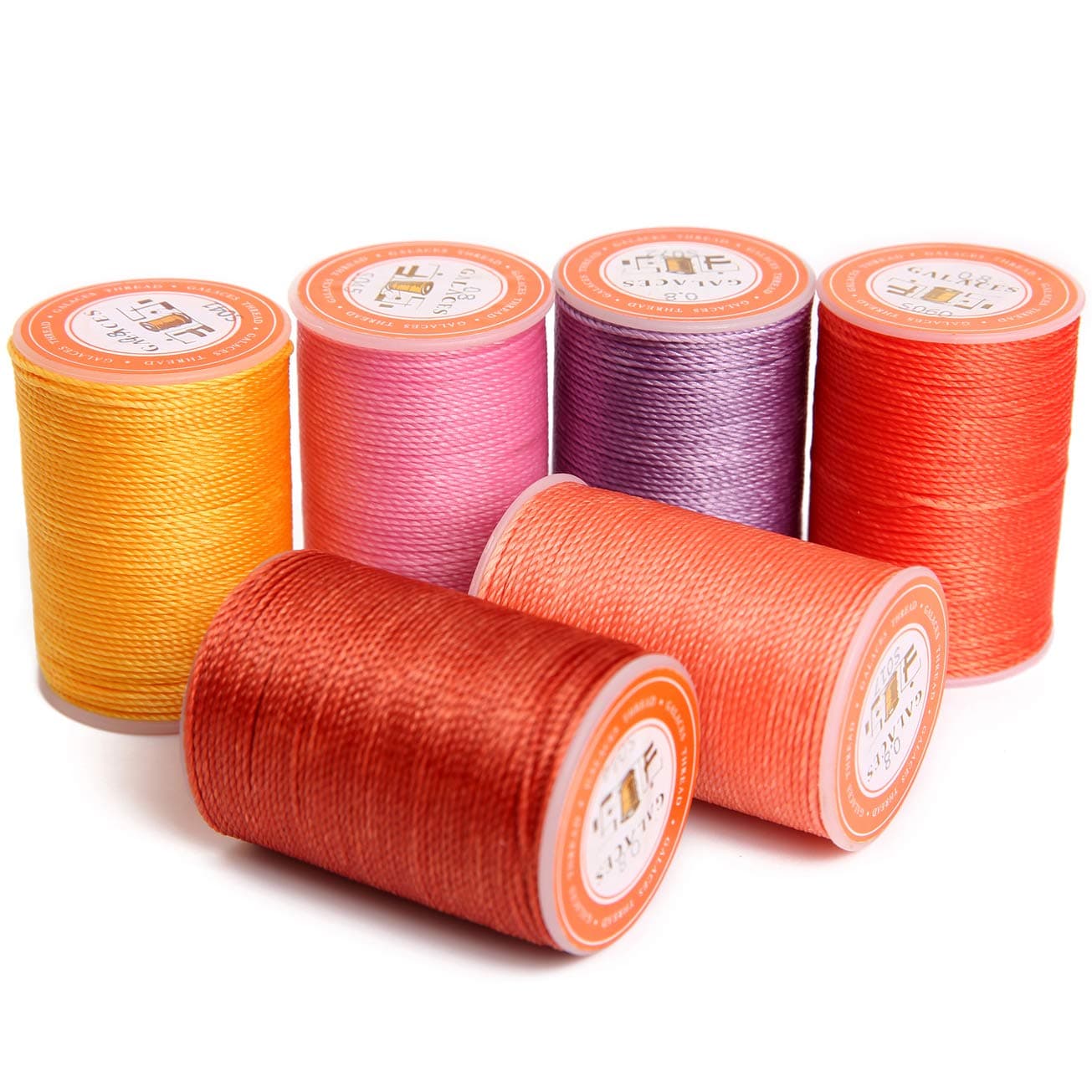 FANDOL Waxed Polyester Cord Wax-Coated Strings Waterproof Round Wax Coated Thread for Braided Bracelets DIY Accessories or Leather Sewing (Series 1)