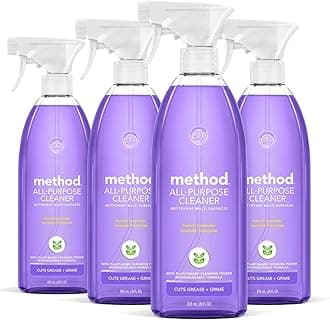 Method All-Purpose Cleaner Spray, French Lavender, Perfect for Most Counters, Tiles and More, 28 Fl Oz, (Pack of 4)