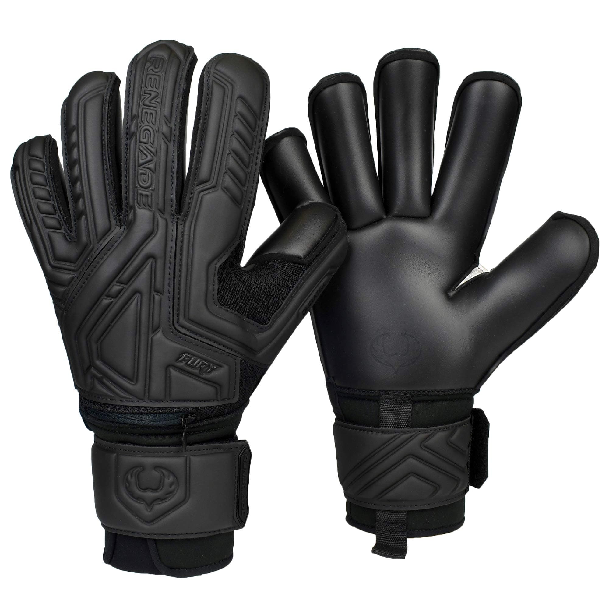 Renegade GK Fury Goalie Gloves with Microbe-Guard (Sizes 6-11, 7 Styles, Level 4) Pro-Tek Fingersaves & 4+3MM Giga Grip | High Performance Pro-Level Goalkeeper Glove | Based in The USA