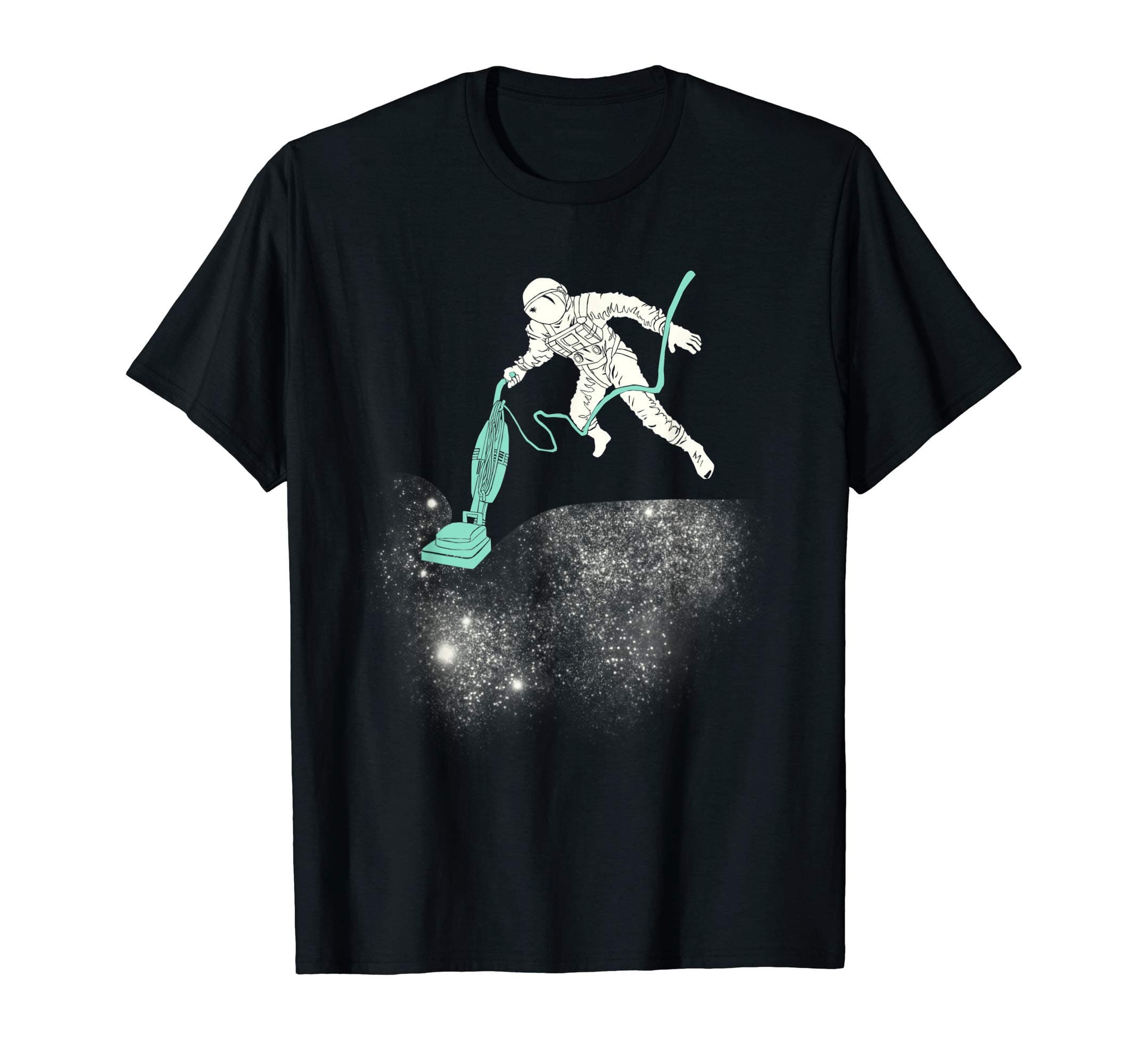 Astronaut Vacuuming Stars In Space Funny Cosmos Gift T-Shirt