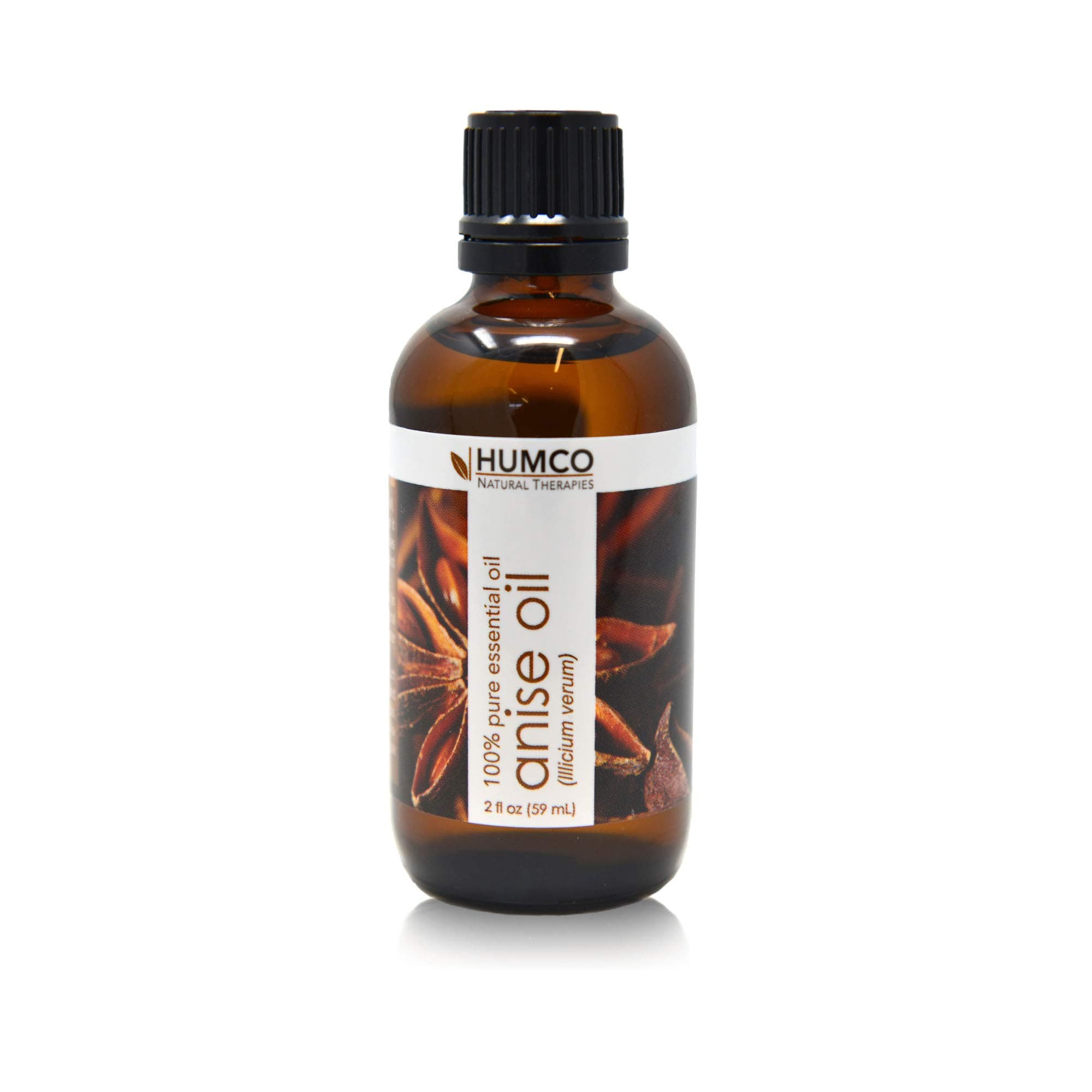 HumcoNatural Therapies ANISE Oil with Dropper, 2 Oz,-100% Pure Essential Oil - Improve Appearance of Skin, Add Volume to Hair