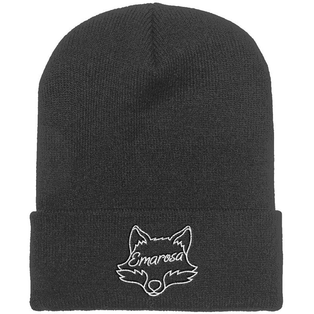 Emarosa Men's Fox Head Beanie Charcoal