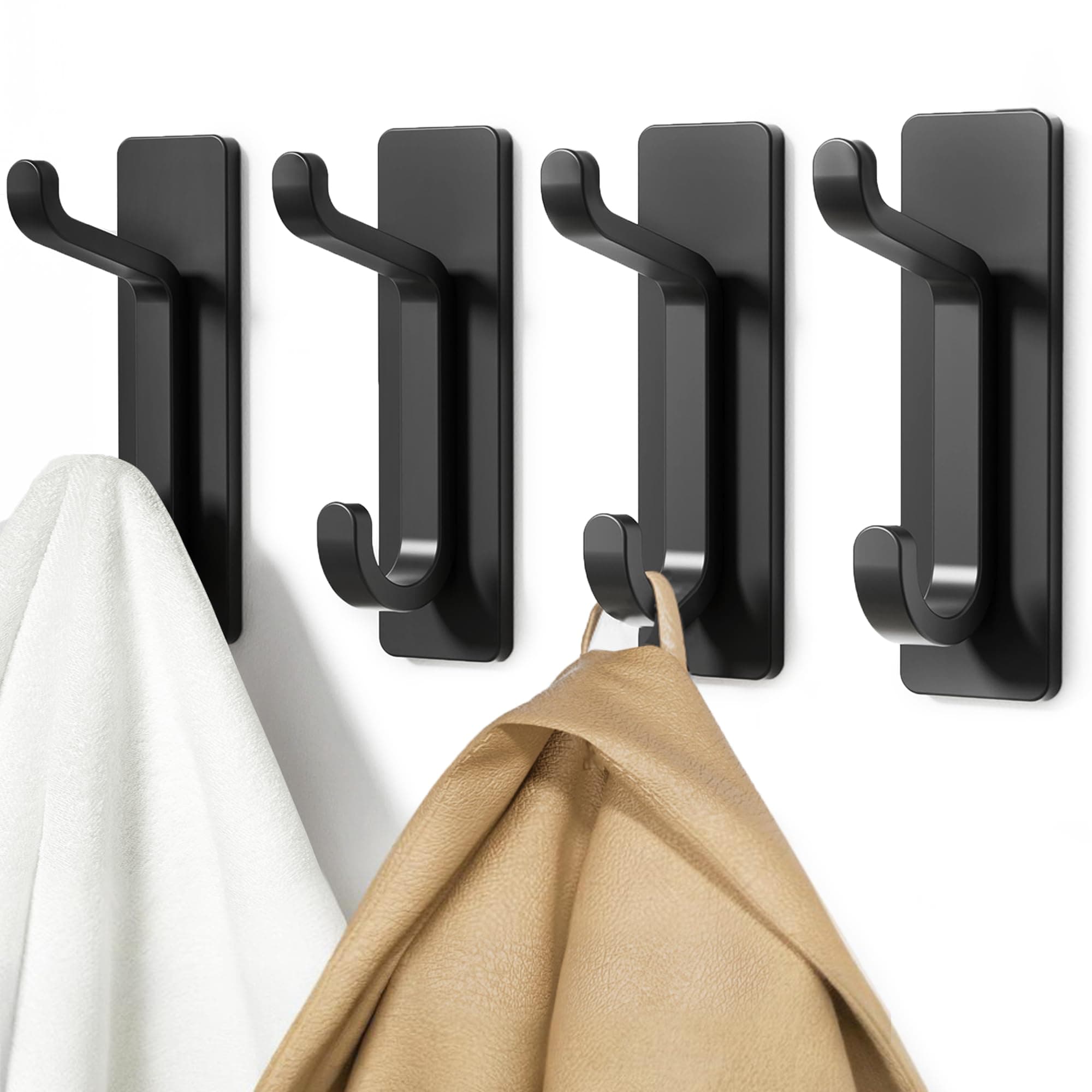 pickpiff Wall Hooks for Coat and Towel: 10LB Adhesive Door Hanger Stick on