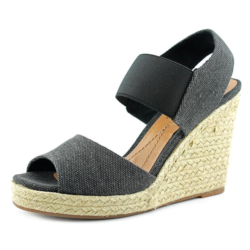 Madeline Girl Women's Meryl Wedge Sandal,Black Textile,US 8.5 M