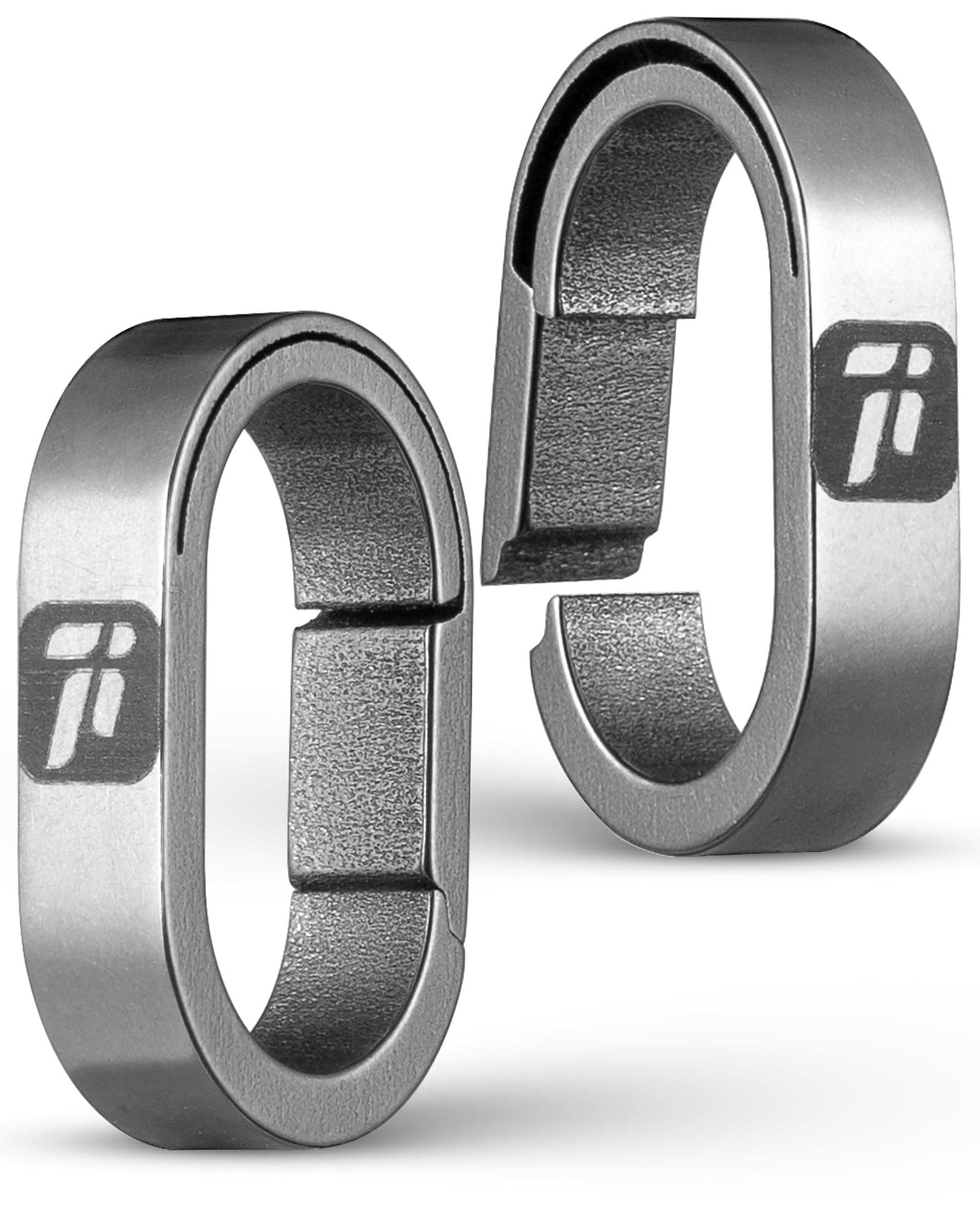 FEGVE Titanium Mini Key Chain Rings with 2 Stainless Steel Spilt Rings for Ho...