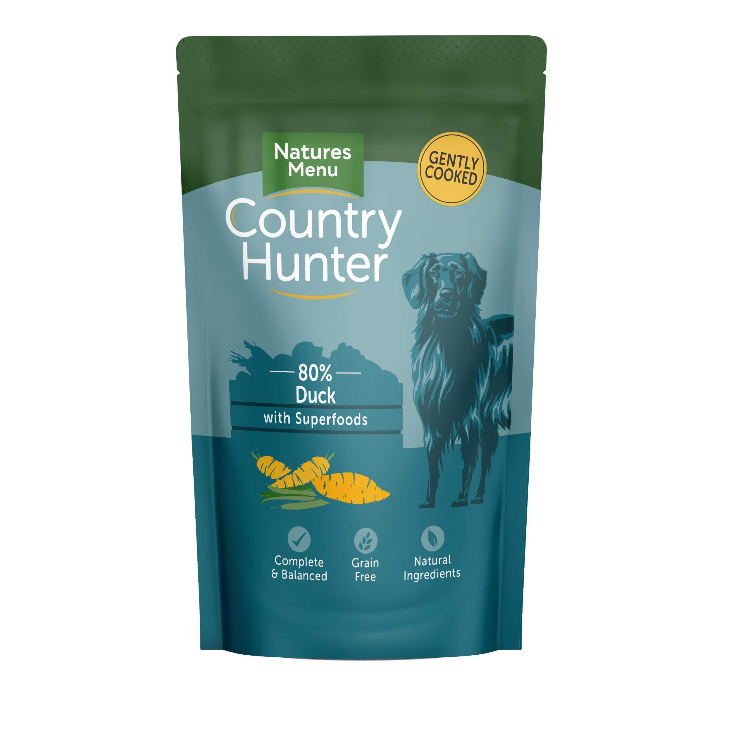 Country Hunter Duck Wet Dog Food Pouch - 18 x 150g
