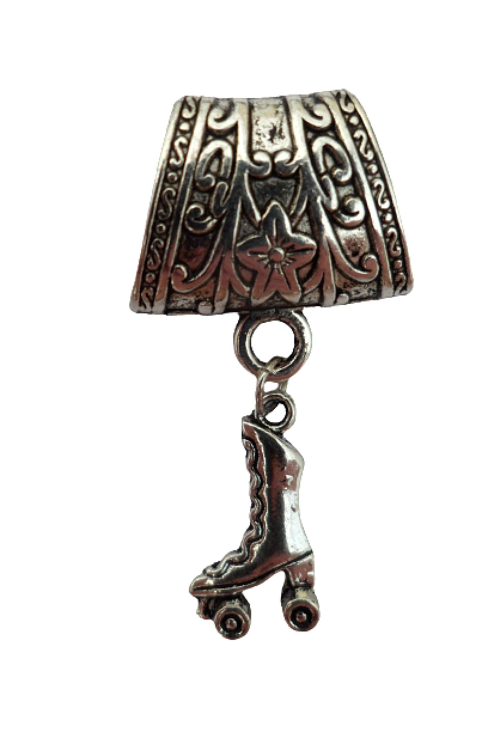 Head Scarf Bail Roller Boot Sports Floral Design Slider Ring