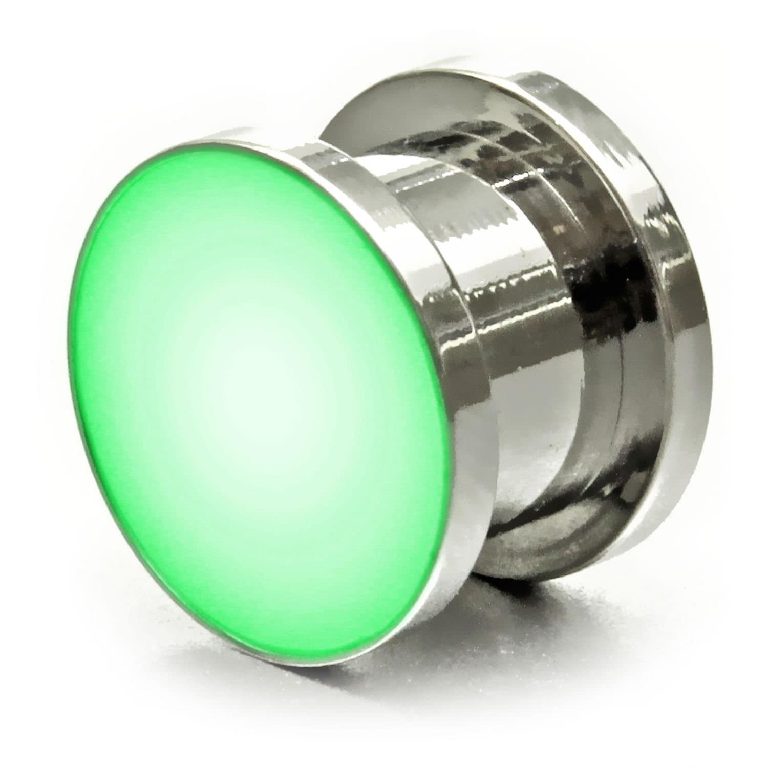 Ucult Ight Up Flashing Ear Plug/Plug LED Earrings Internal Diameter: 12 mm Green