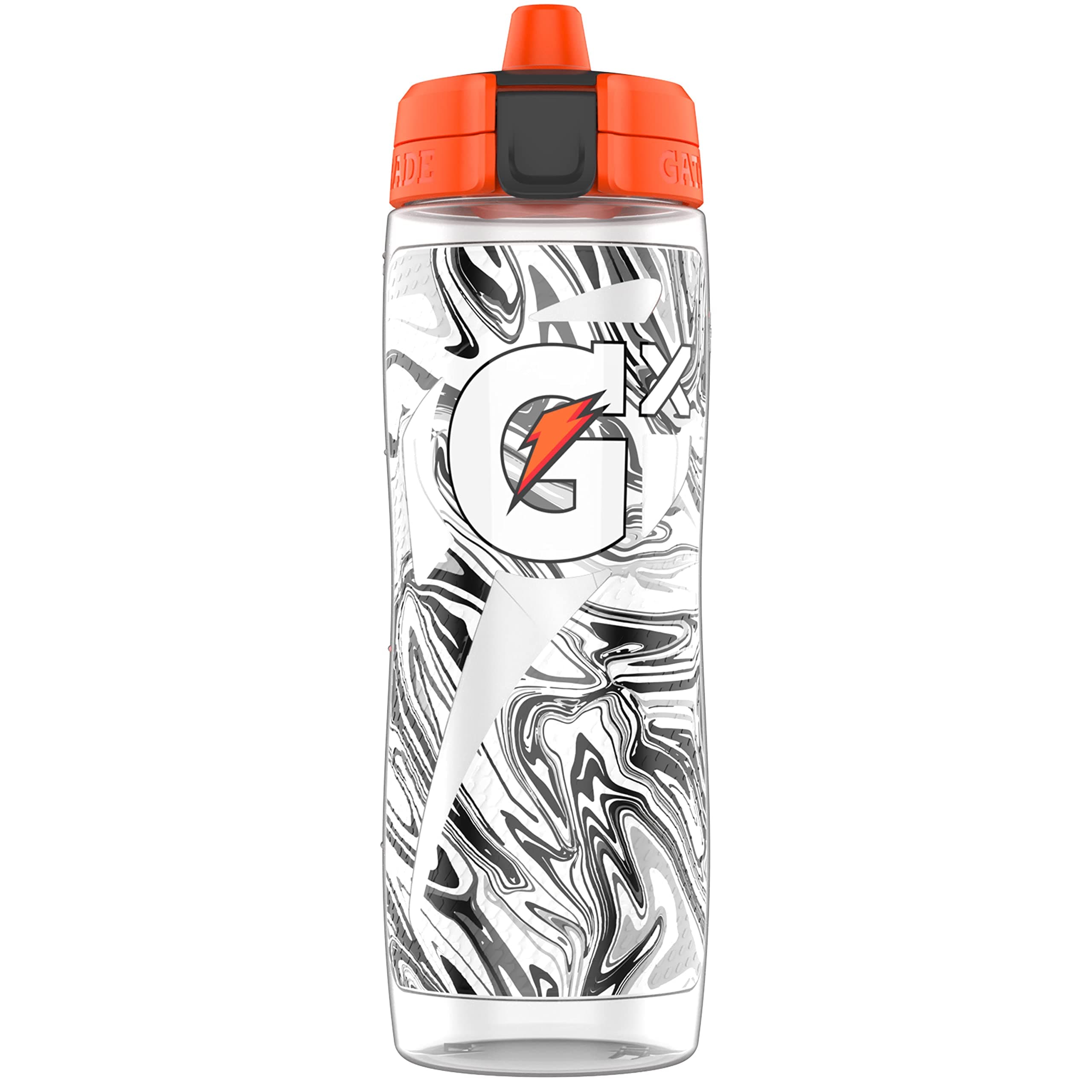Gatorade Gx Hydration System, Non-Slip Gx Squeeze Bottles, Marble Black