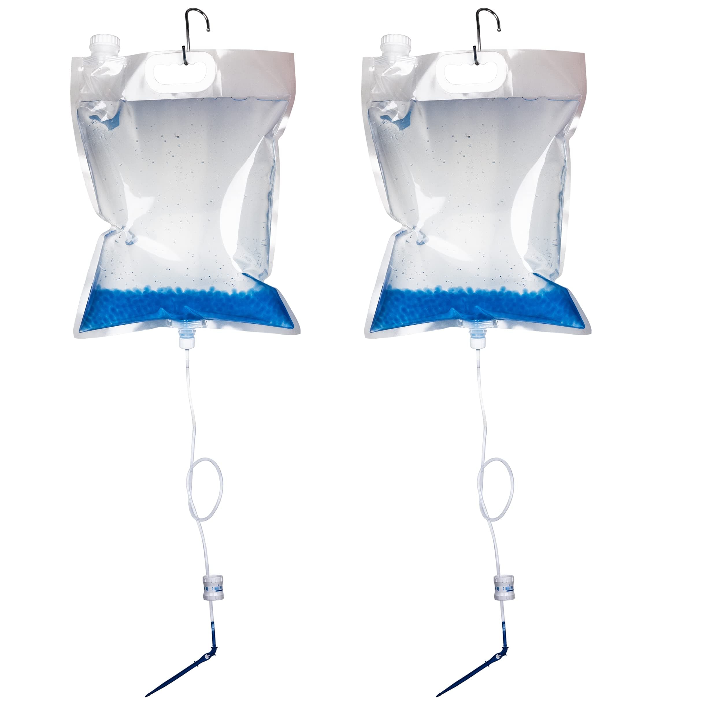 2PCS Extra Large 6500ML Drip Irrigation Bag with 0-250ML Per Hour Adjustable Flow, Self Automatic Watering System for Outdoor Gardening Plants and Flowers, Easy to Use