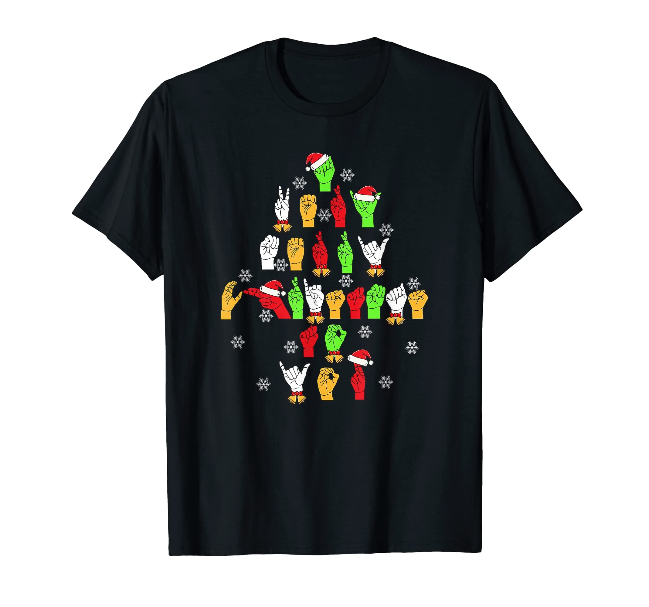 Funny Asl Christmas American Sign Language T-Shirt