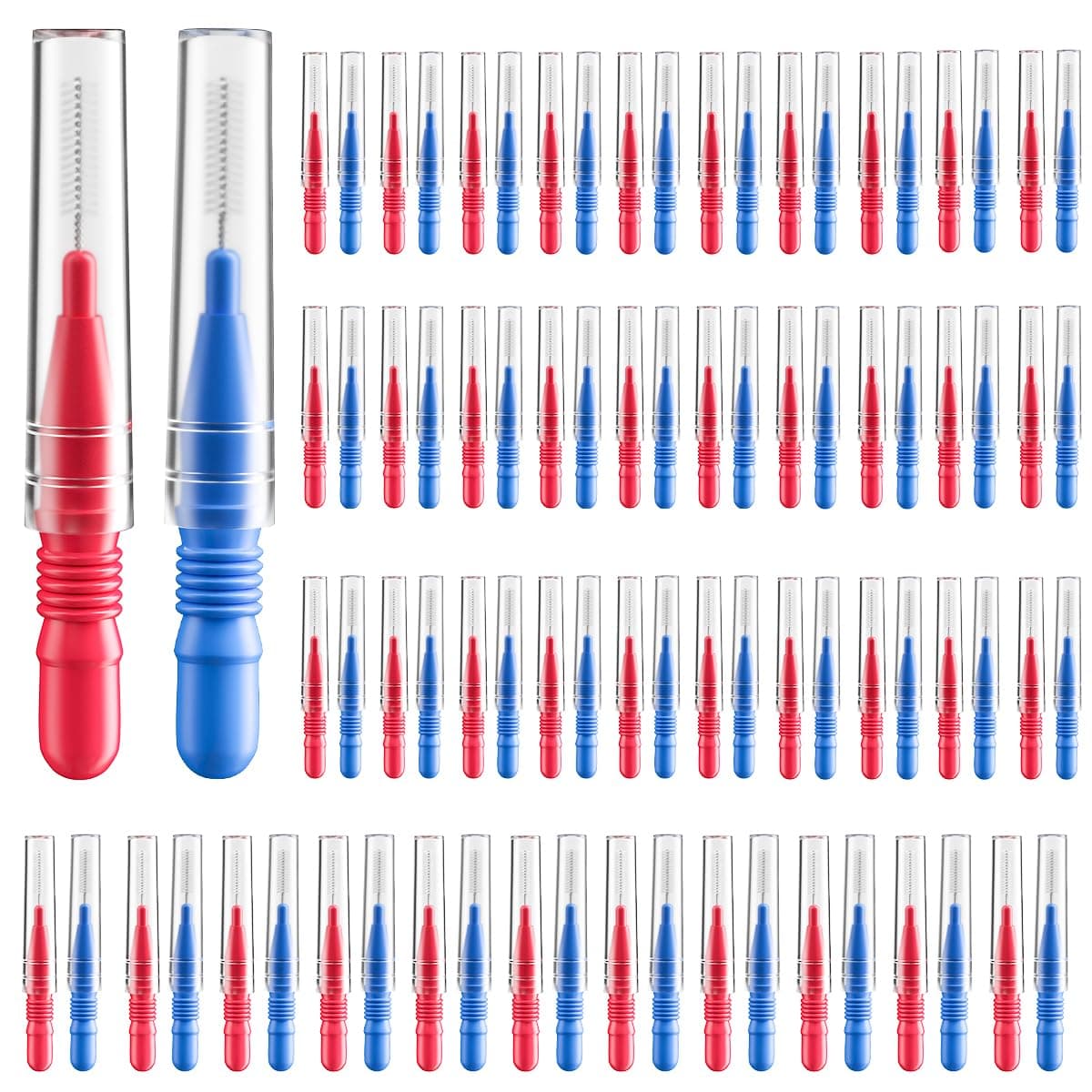 Interdental Brush, Flossing Head,Easy Use Tooth Cleaning Tool (88 Count)(2.5mm/3mm)