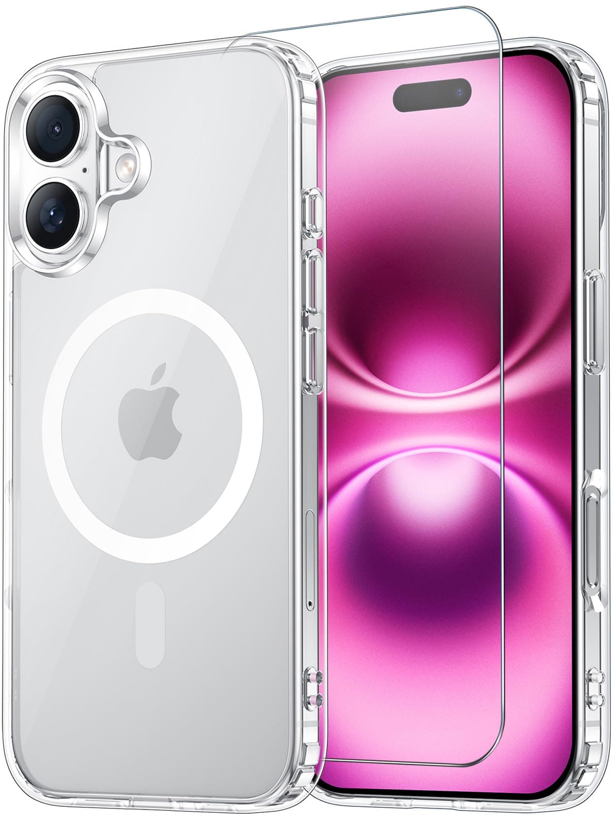 Temdan for iPhone 16 Plus Case Clear, [Compatible with Magsafe][Anti-Yellowing][Military-Grade Protection] Shockproof Slim Phone Case for iPhone 16 Plus 6.7 inch, Clear