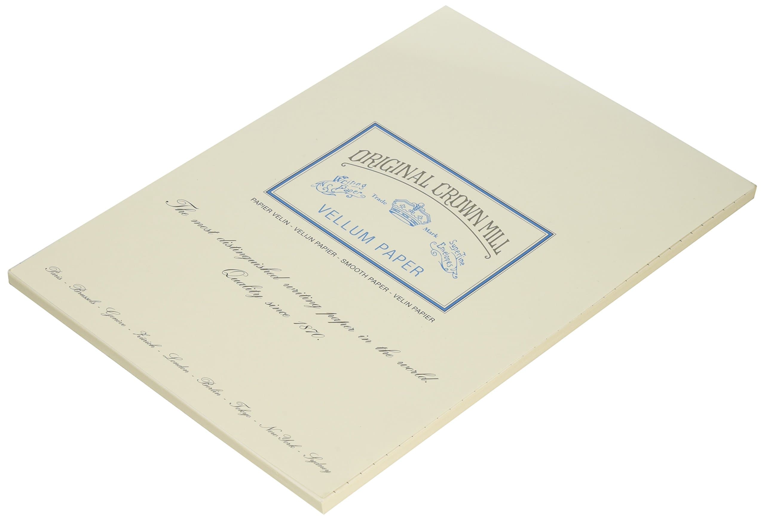 Original Crown Mill Classic Line A4 Vellum Smooth Writing Pad - Cream (Pack of 50)