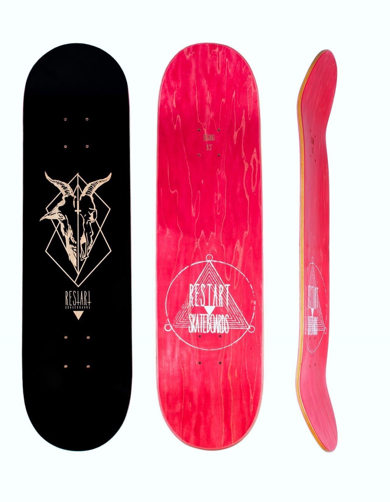 Board for children under 14 years / Restart Skateboards / Grip tape Jessup / Skateboard Deck / Keychain / Dead Goat / Size 8.0