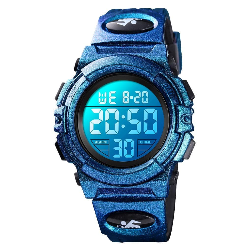 Kids Watch,Boys Watch for 3-15 Year Old Boys,Digital Sport Outdoor Multifunctional Chronograph LED 50 M Waterproof Alarm Calendar Analog Watch for Children with Silicone Band,Kids Gift