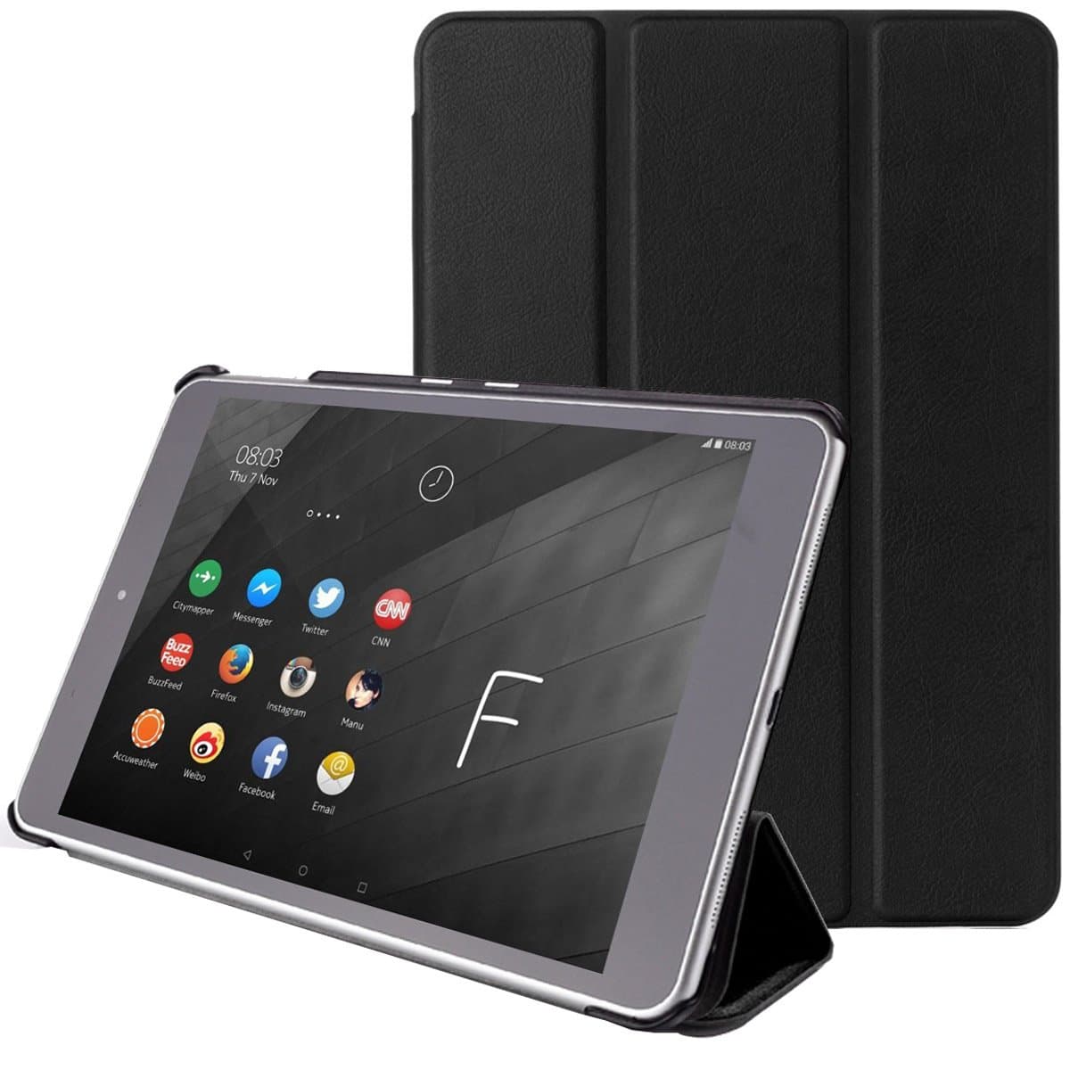 Nokia N1 Case - HOTCOOL Ultra Slim Lightweight SmartCover Stand Case For 2015 Edition Nokia N1 Tablet, Black