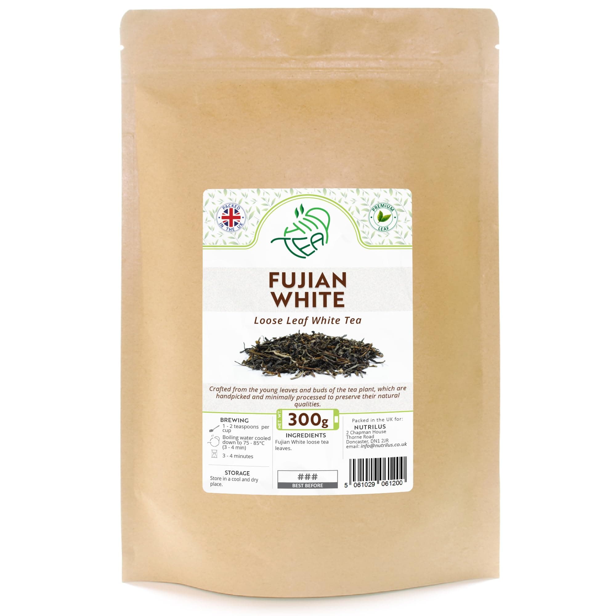 Fujian White Loose Leaf Tea – Premium Chinese Loose Leaves White Tea (300g)