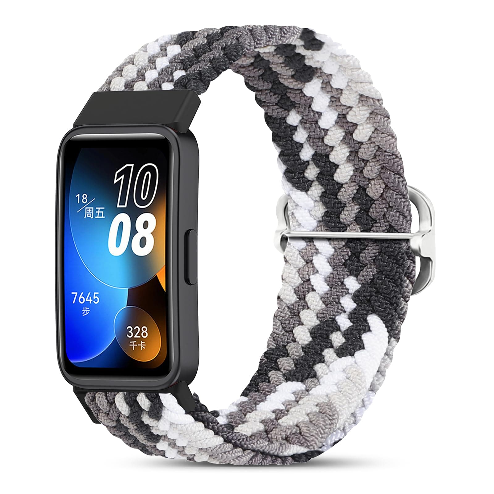 Nylon Strap Compatible with Huawei Band 8, Adjustable Replacement Bands for Huawei Band 8, Comfortable Elastic Nylon Braided Wristband Compatible with Huawei Band 8 for Unisex