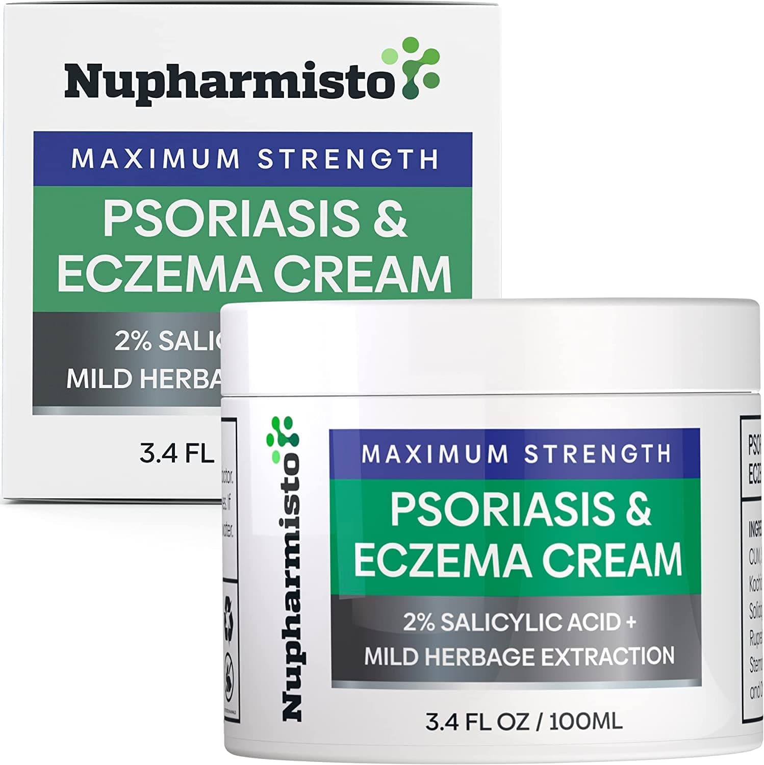 – Nupharmisto Psoriasis Cream, Eczema Dermatitis Maximum Strength Relieve Symptom of Resistant, Effective for Seborrheic Dermatitis, Folliculitis, Psoriasis Treatment,100ml, Pack Of 1
