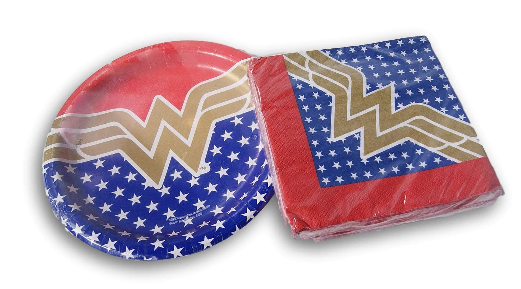 Wonder Woman Super Hero Party Bundle - Plates and Napkins