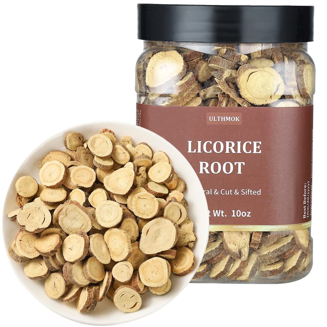Premium Licorice Root Slices 10 Oz/283g,Cut and Sifted,100% Natural Licorice Root Tea,甘草.