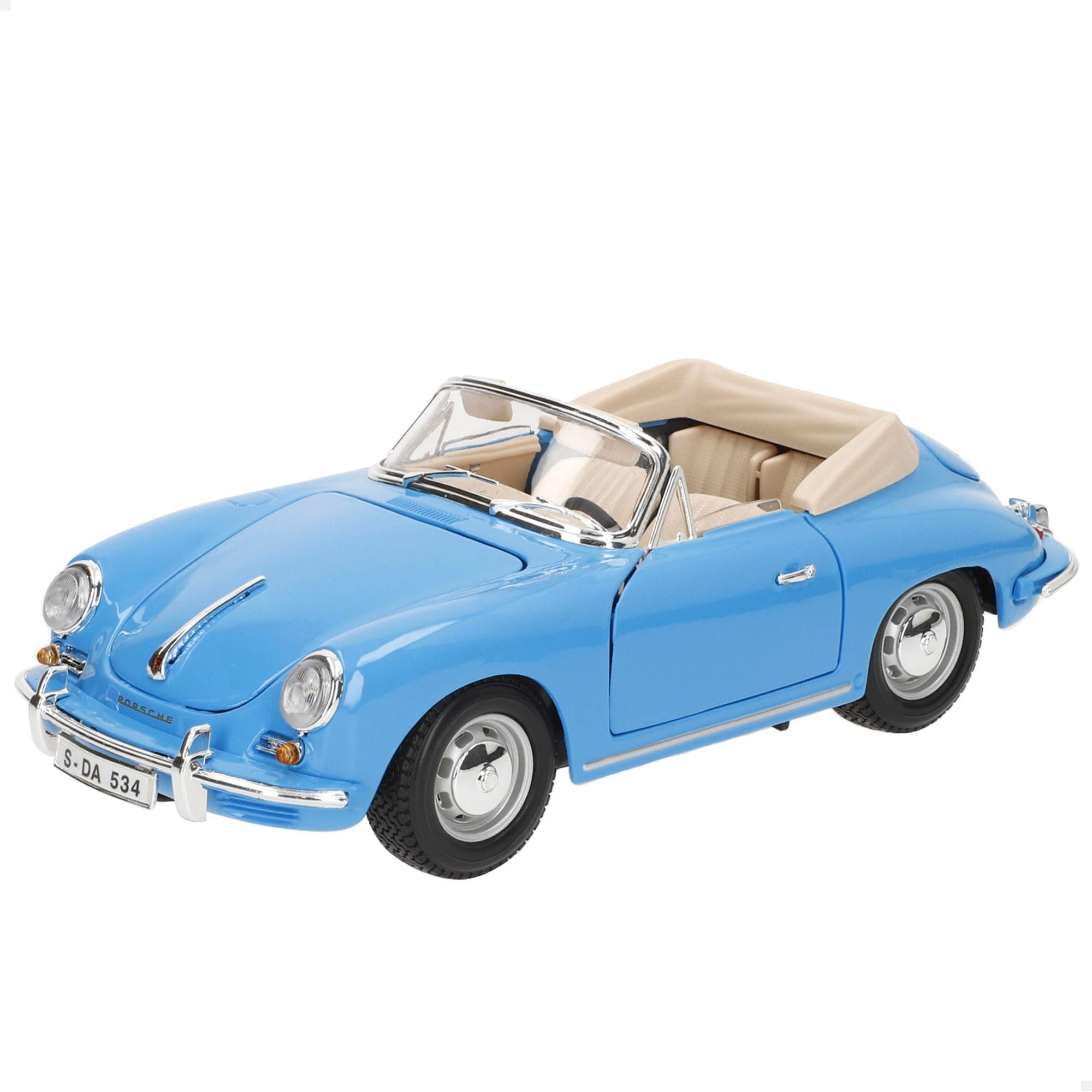 1:18 Scale 1961 Porsche 356B Cabriolet Diecast Vehicle (Colors May Vary)
