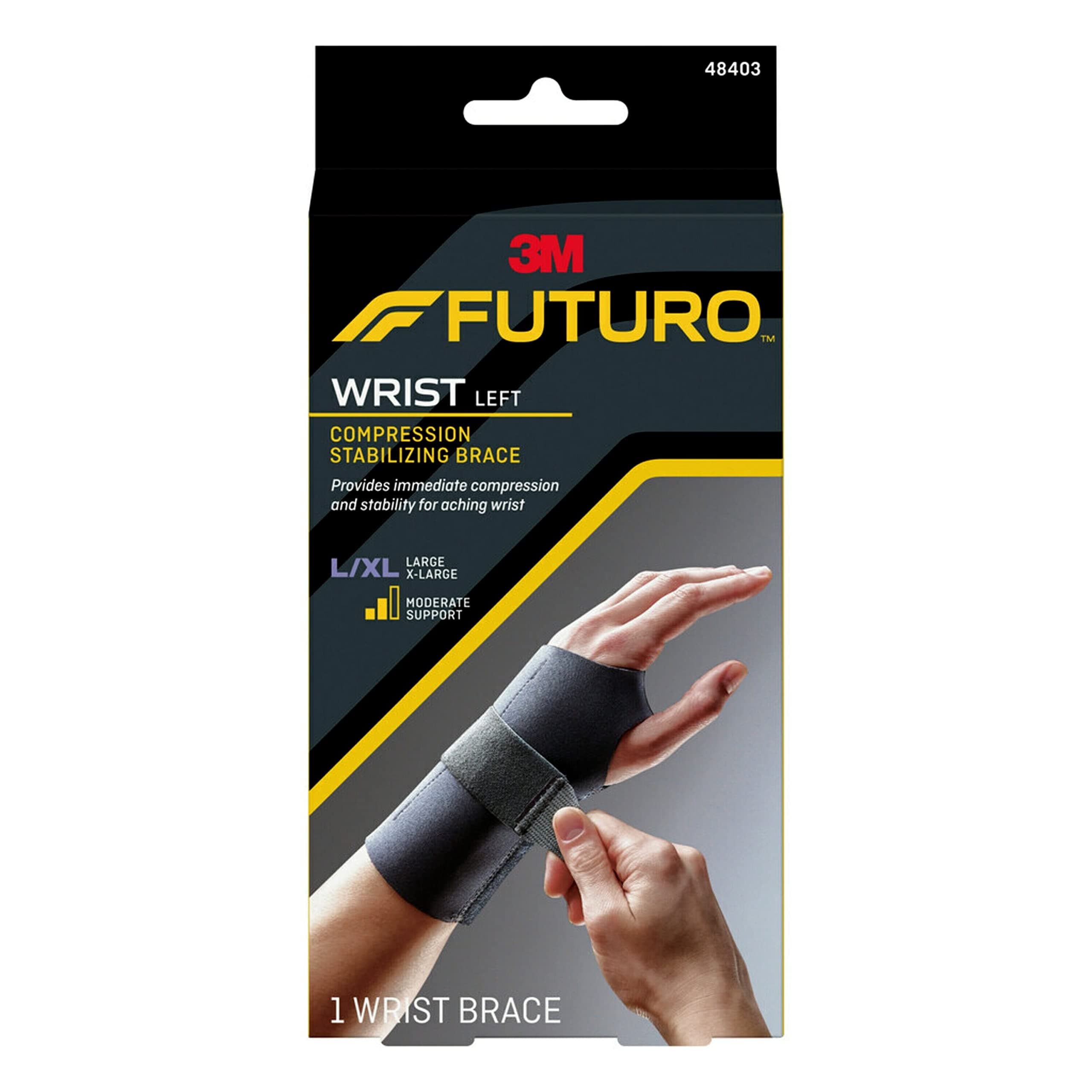 Compression Stabilizing Wrist Brace, Left Hand, L/XL