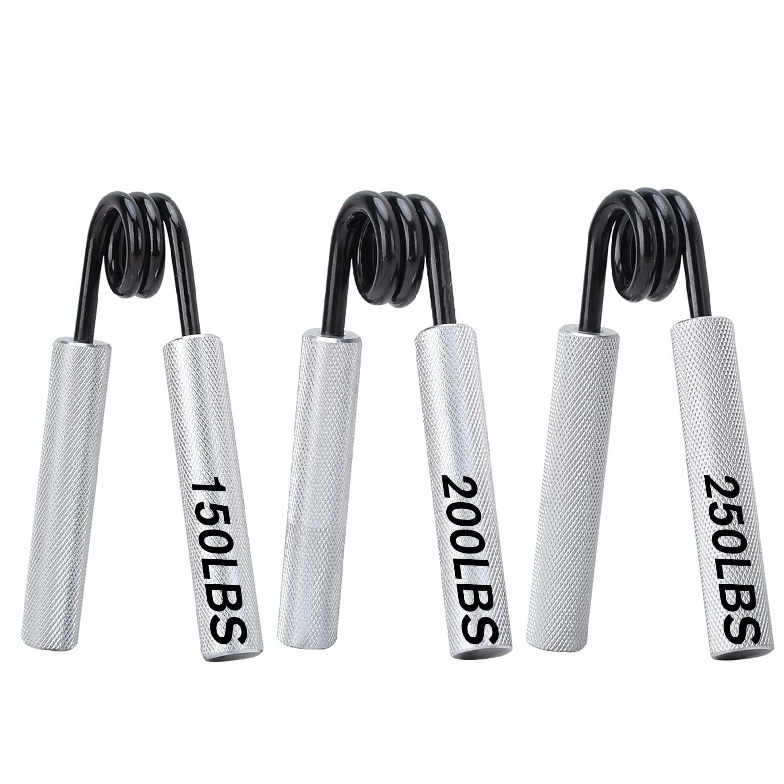 Hand Grip Strengthener(50,100,150,200,250 lbs),No Slip Heavy Grippers,Finger Wrist & Forearm Exerciser,Arm Muscle Builder,Metal Grip Strength for Beginners and Professionals,set of 3/4/5
