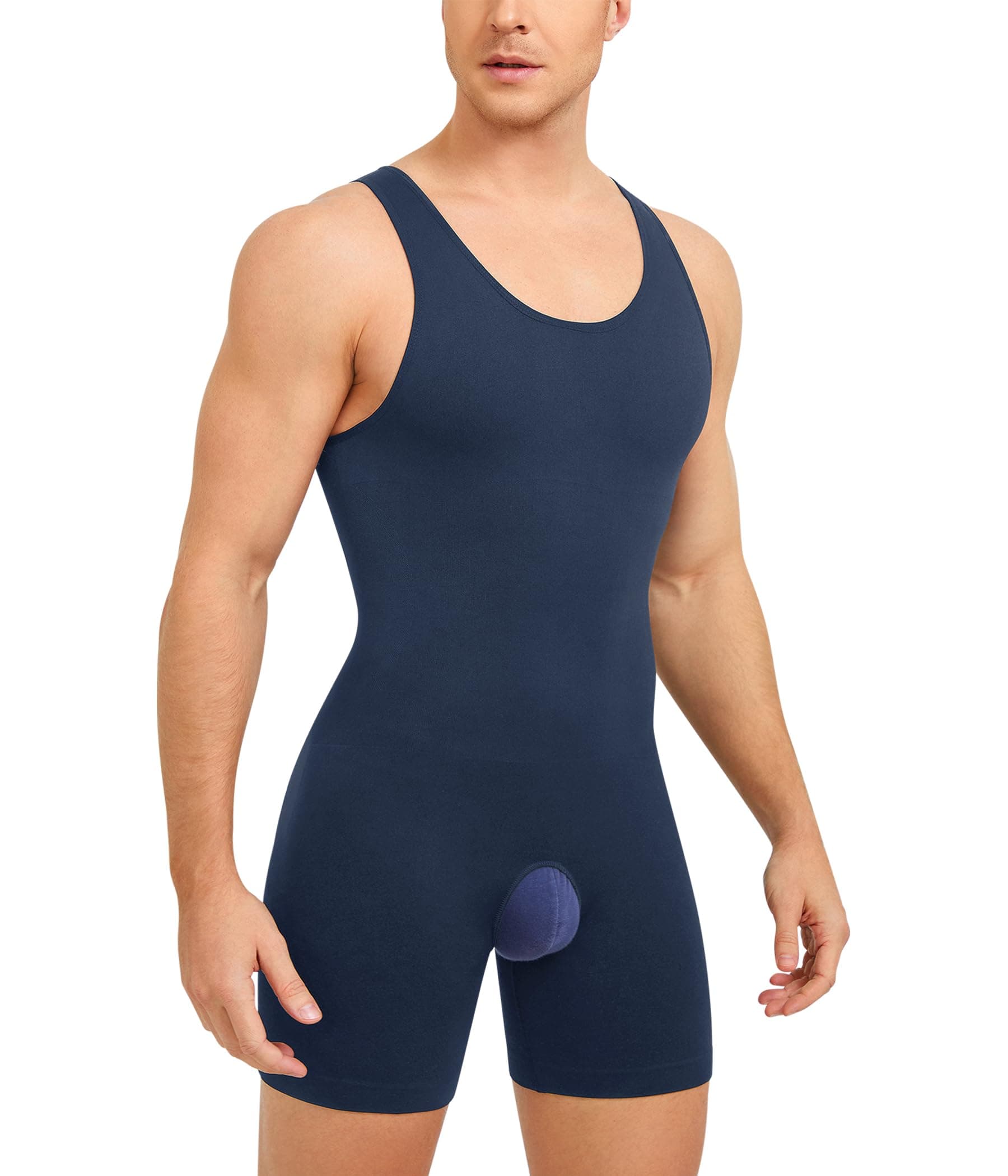 Mens Sleeveless Full Body Shaper Underwear Slimming Compression Bodysuit Shapewear Tummy Control Fajas Para Hombres