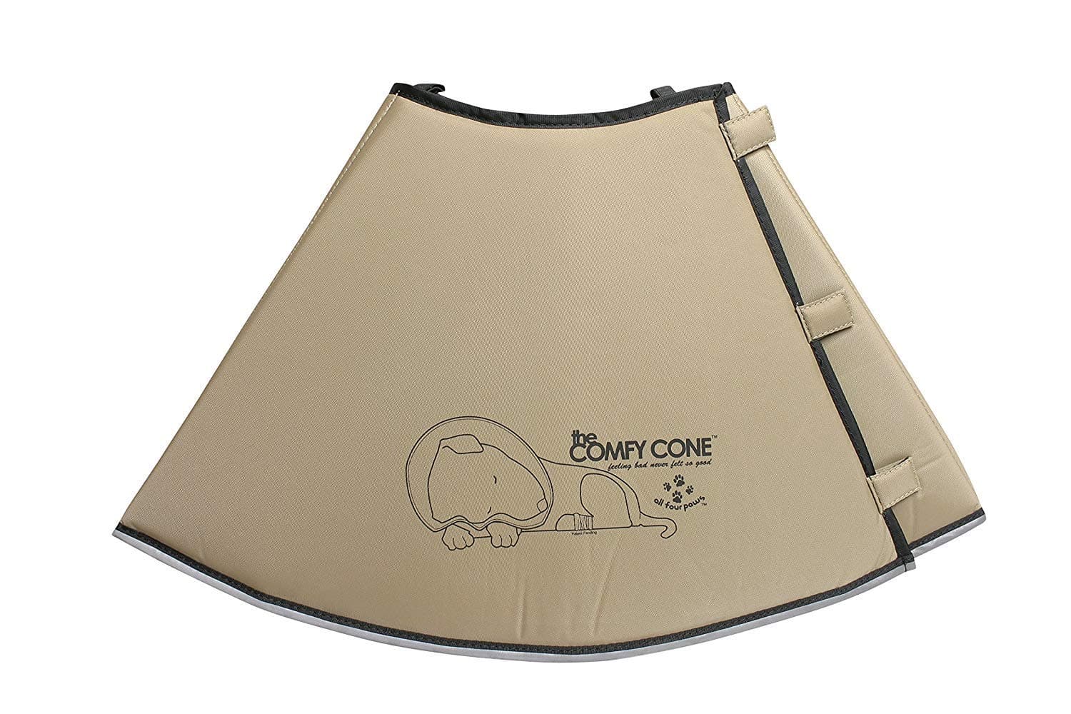All Four Paws Comfy Cone Pet Cone for Dogs, Cats, XX-Large, Tan - Comfortable Soft Dog Cone Collar Alternative for After Surgery, Wound Care, Spay, Neuter - Dog and Cat Recovery Elizabethan-Collar