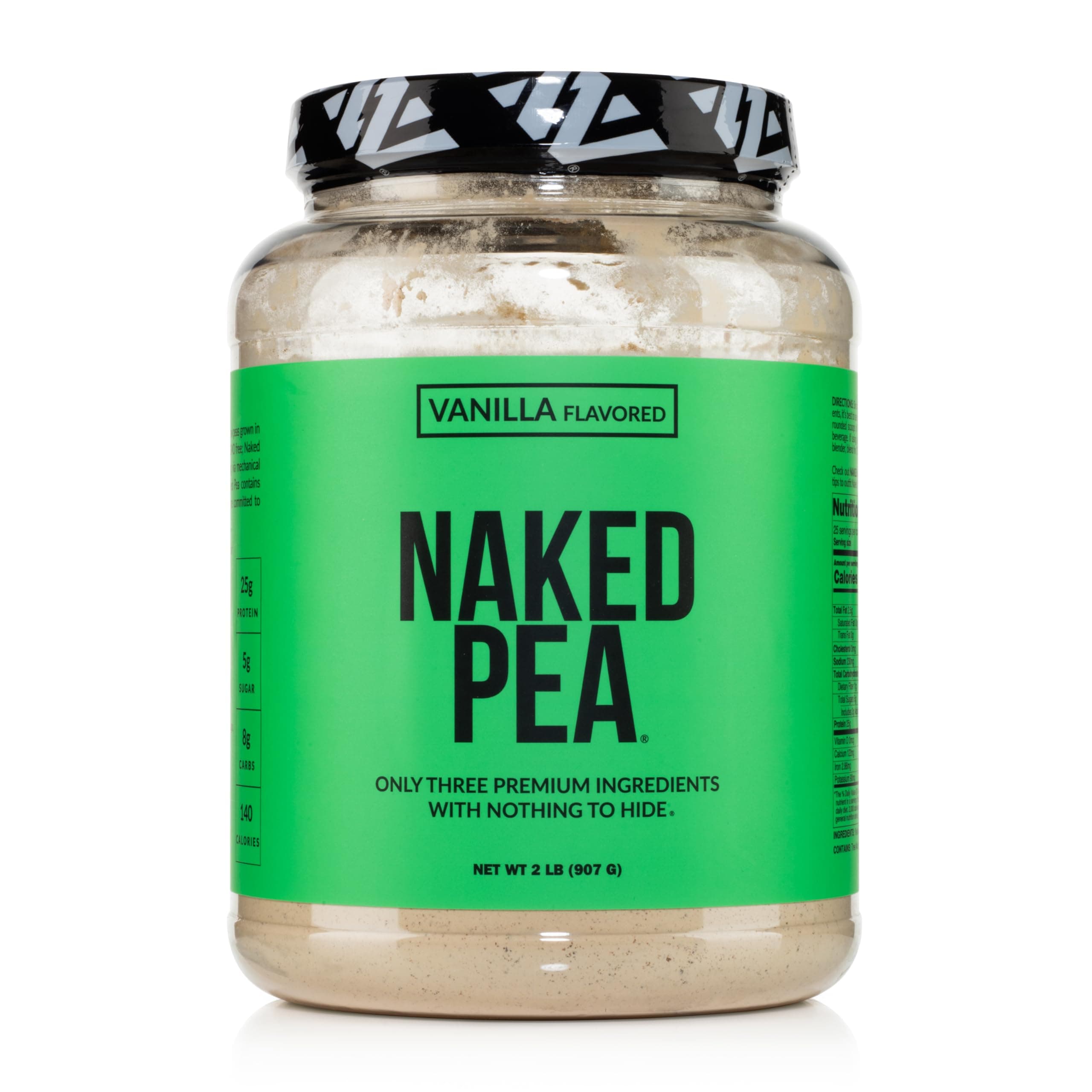 Vanilla Pea Protein Isolate from North American Farms, Only 3 Ingredients, Vanilla Vegan Protein, NSF Certified, Gluten-Free, Soy Free, GMO Free - 2LB
