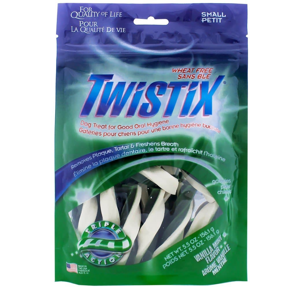 Twistix NPIC Small Dental Chews for Pets with Vanilla Mint Flavor, 156 g, stick, dogs
