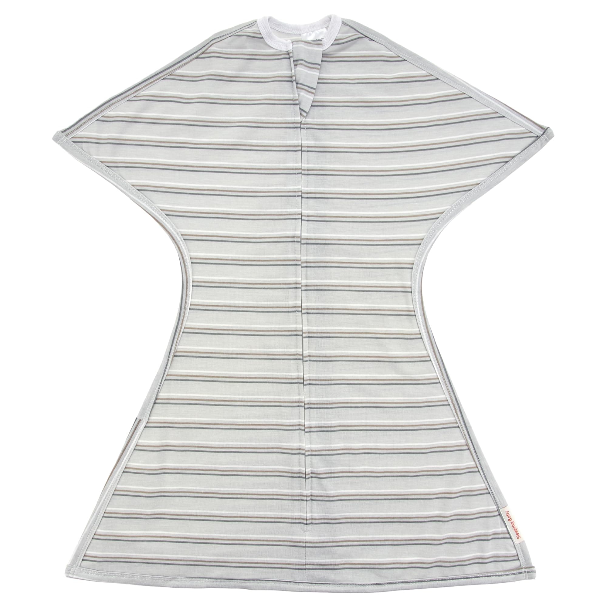 SleepingBaby Zipadee-Zip Transition Swaddle - Baby Swaddling Blanket with Zipper Convenience - Roomy Baby Wearable Blanket for Easy Diaper Changes - Triple Stripe, Small (4-8 Month)