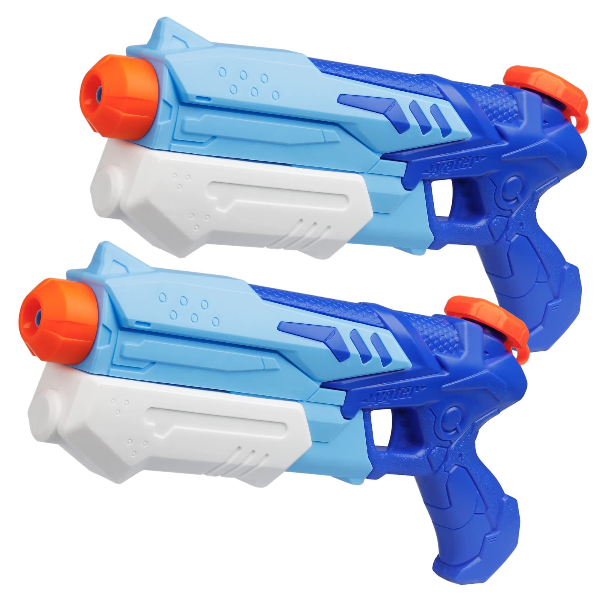 D-FantiX Water Guns for Kids, 2 Pack Super Water Gun Soaker Blaster Squirt Guns 300CC Long Range Summer Swimming Pool Beach Party Favors Water Fighting Play Toys for Kids Adults Boy Girl