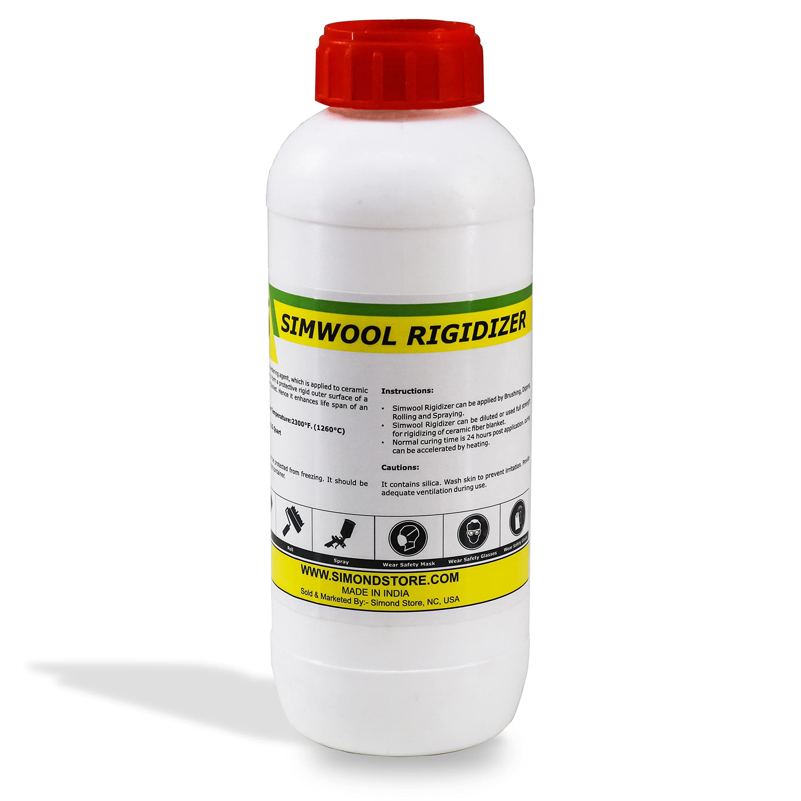 Colloidal Silica Rigidizer - Coating for Refractory Ceramic Fiber Products - 1 Quart (40 Oz Approx.)