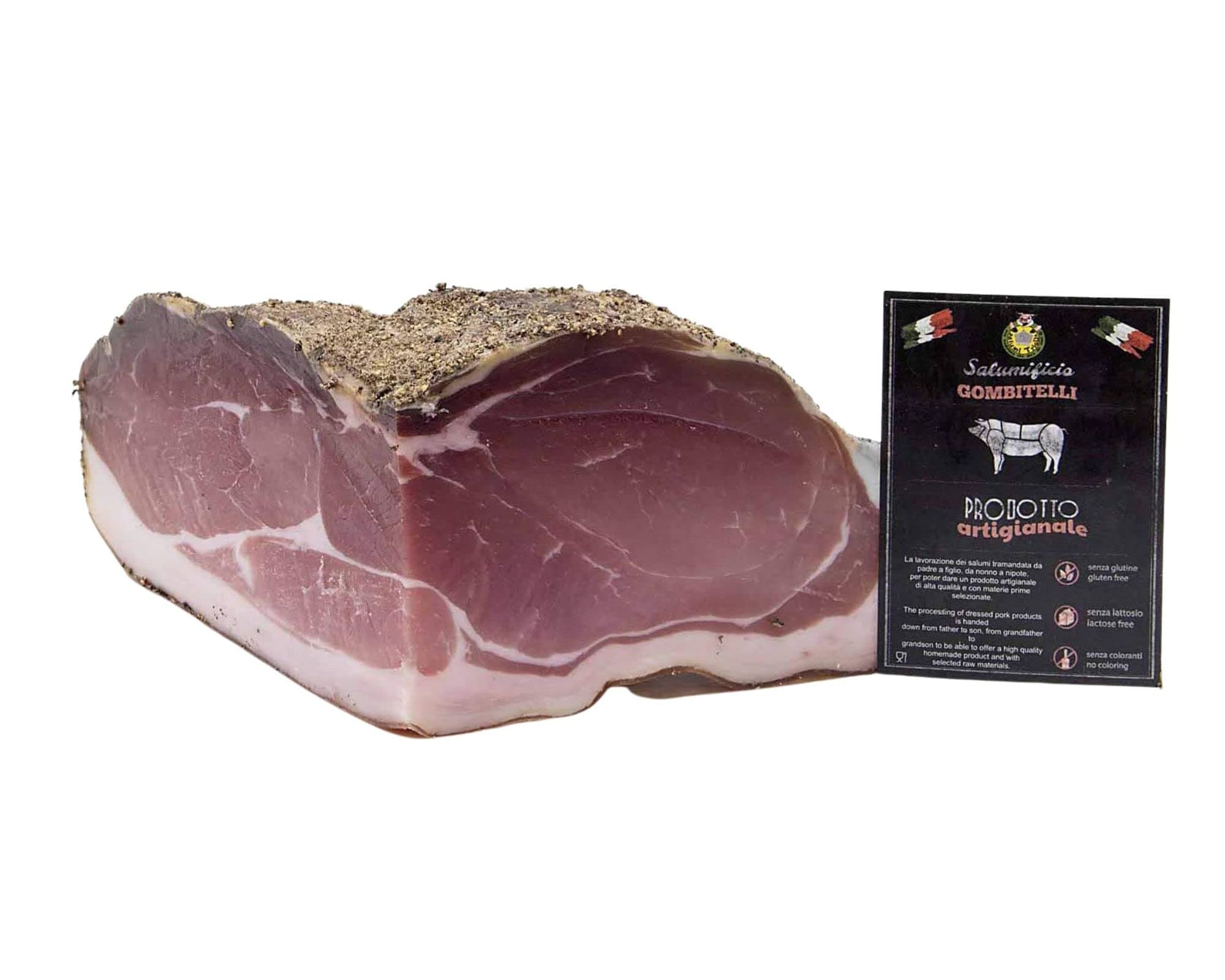 Pepatello (Pork Leg with Pepper) 1,3 kg - Salumificio Artigianale Gombitelli - Tuscany - Italy