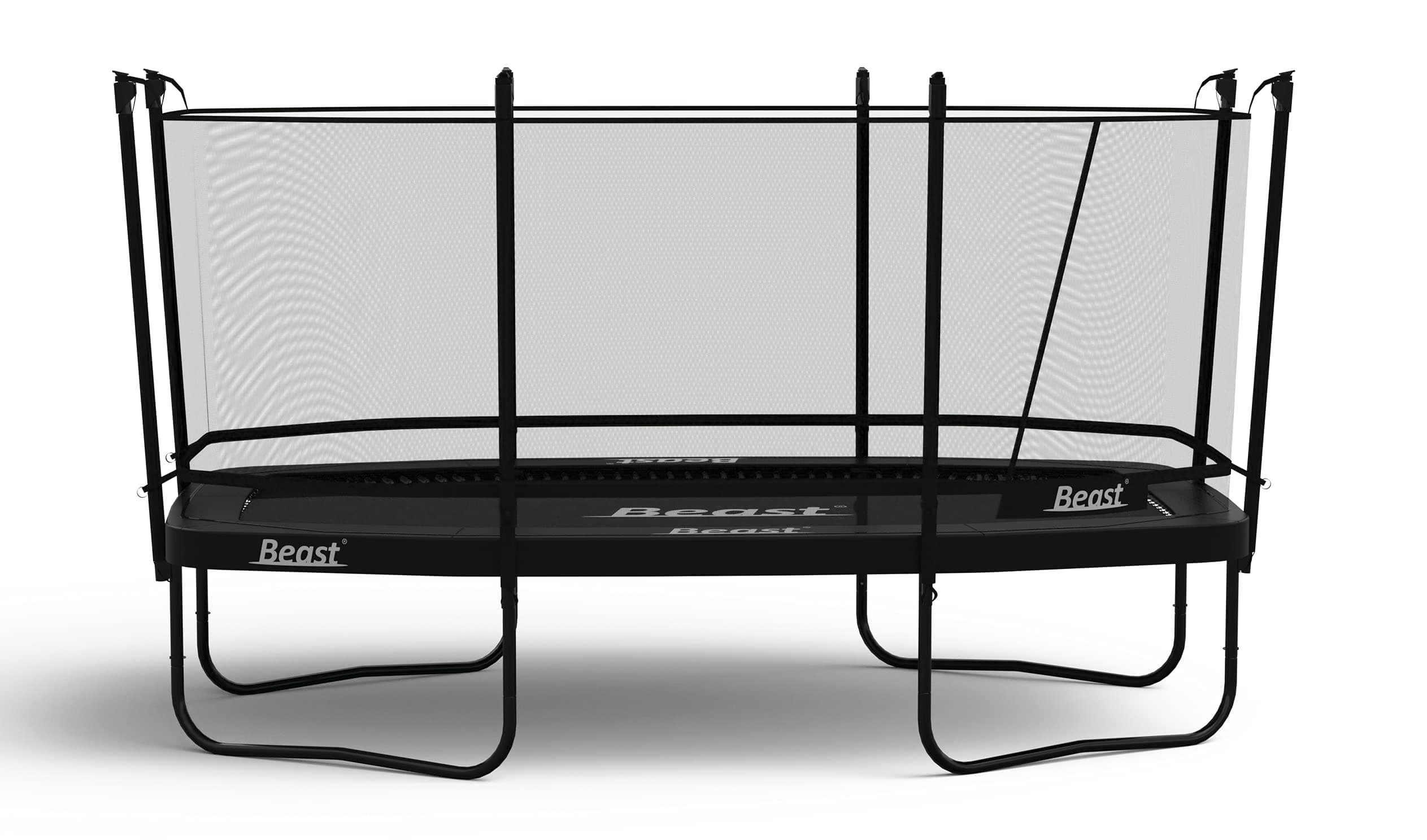 Beast K9 10x17 Performance Rectangle Trampoline with Enclosure | Heavy Duty | No Weight Limit | 9.5 Inch Black PianoWire Springs | Free Ladder