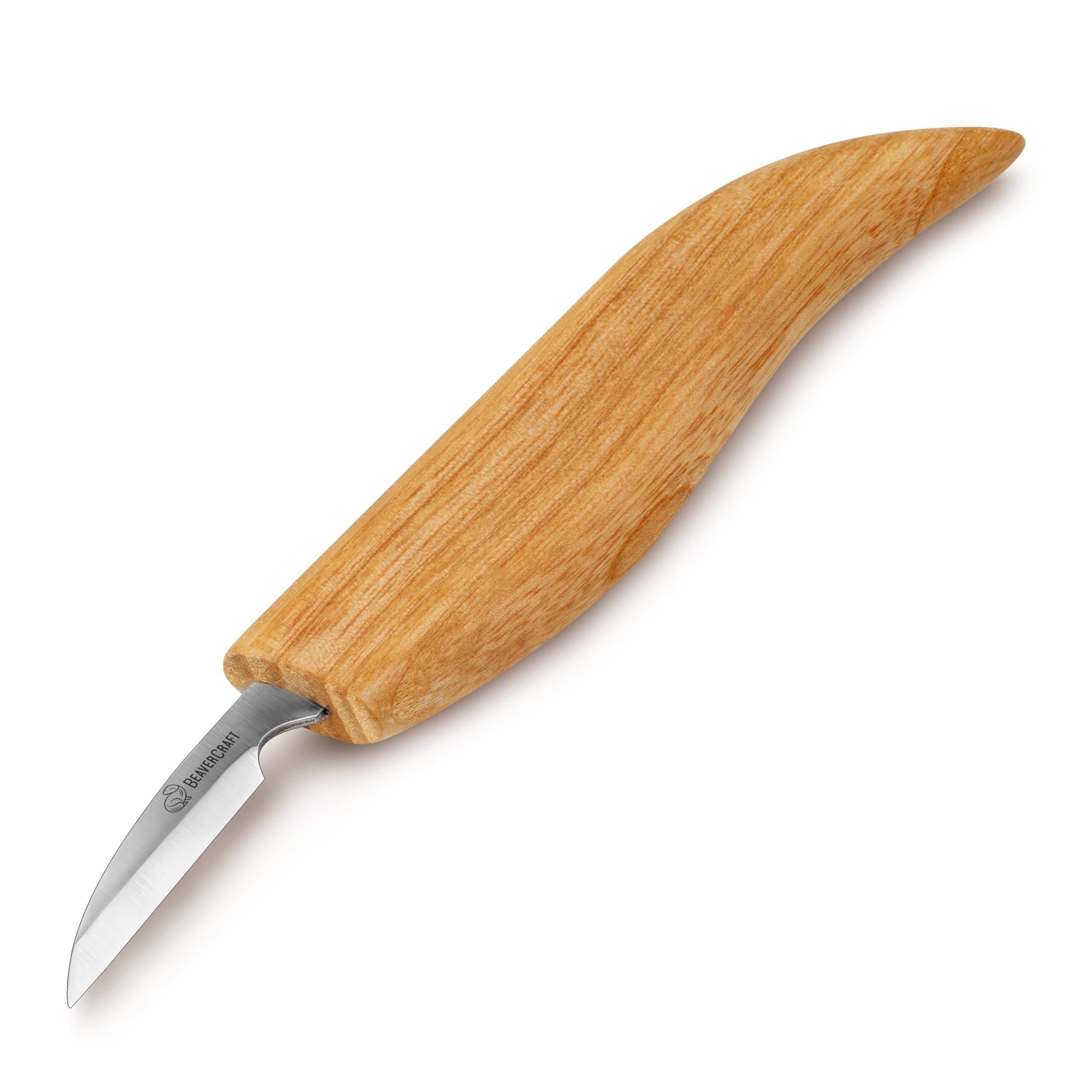 BeaverCraft, Wood Carving Detail Knife C Whit Ring Knife for 8-4 cm Rolwood Carving Craft Knife - Chip Carving Knife Wood Carving Tool for Beginners and Kids
