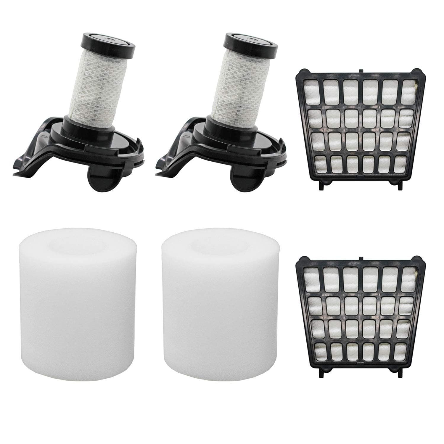 Lemige 2 HEPA Filters + 2 Foam Filters+ 2 Pre-Motor Filters Parts for Shark Flex DuoClean Corded Ultra-Light Vacuum HV390, HV391, HV392. Compare to Part 461FFJV390&464FFJV390
