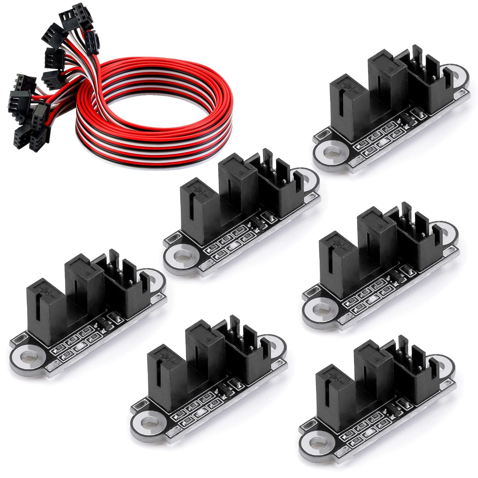 MakerHawk 6pcs Optical Endstop With 1M Cable Switch Sensor Photoelectric Light Control Limit Switch Module for 3D Printer