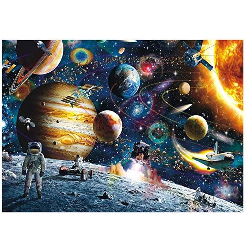 AM ANNA 1000 Piece Space Traveler Puzzles Paper Planets Spacecraft in Space Jigsaw Puzzle for Adult Kids