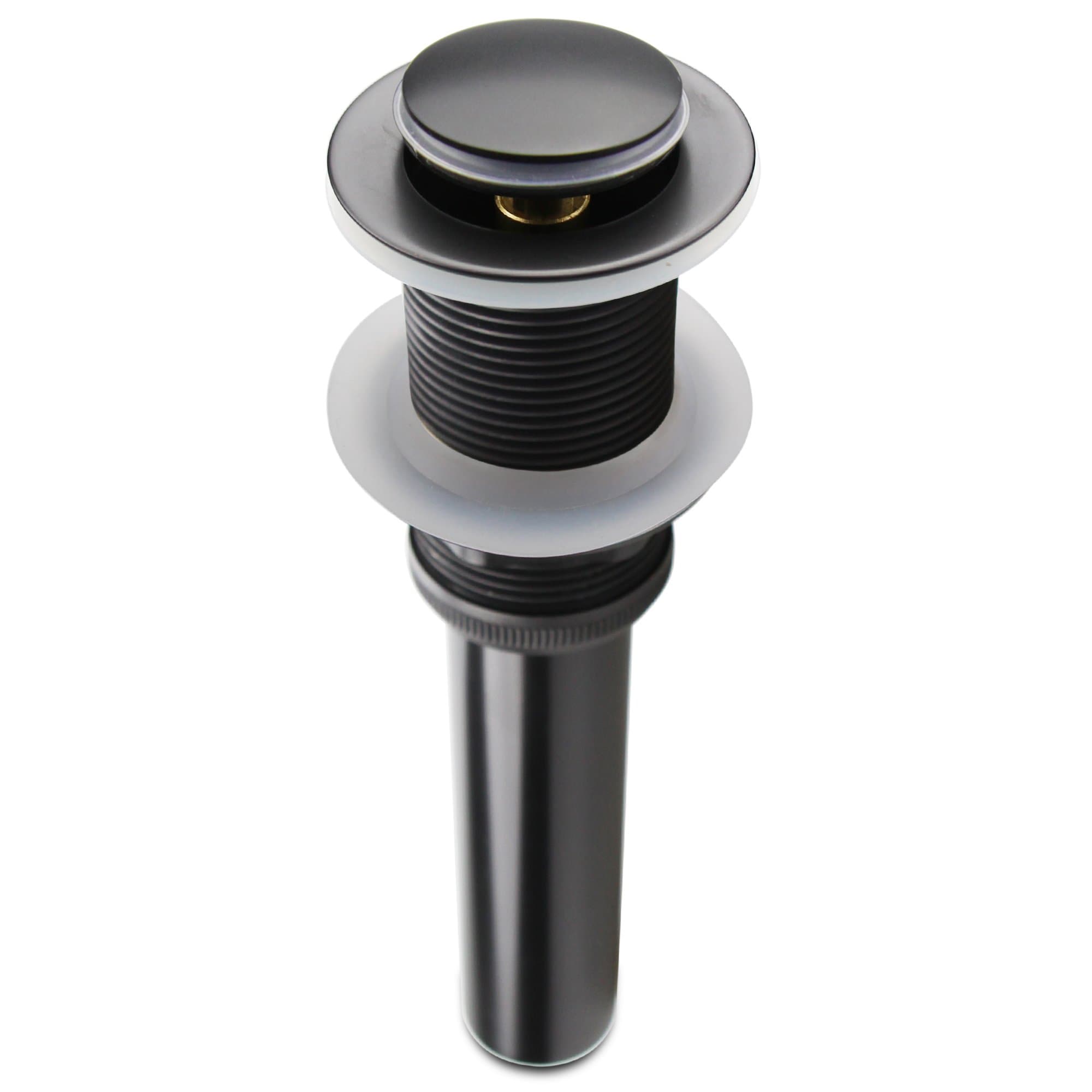 ALLWIN-HOUSEWARE WPop Up Drain Stopper without Overflow, Bathroom Lavatory Vanity Vessel Sink Drain, Black