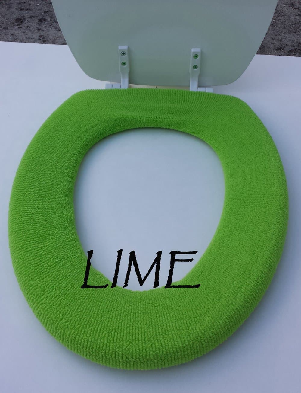 Bathroom Toilet Seat Warmer Cover Washable (Lime Green)