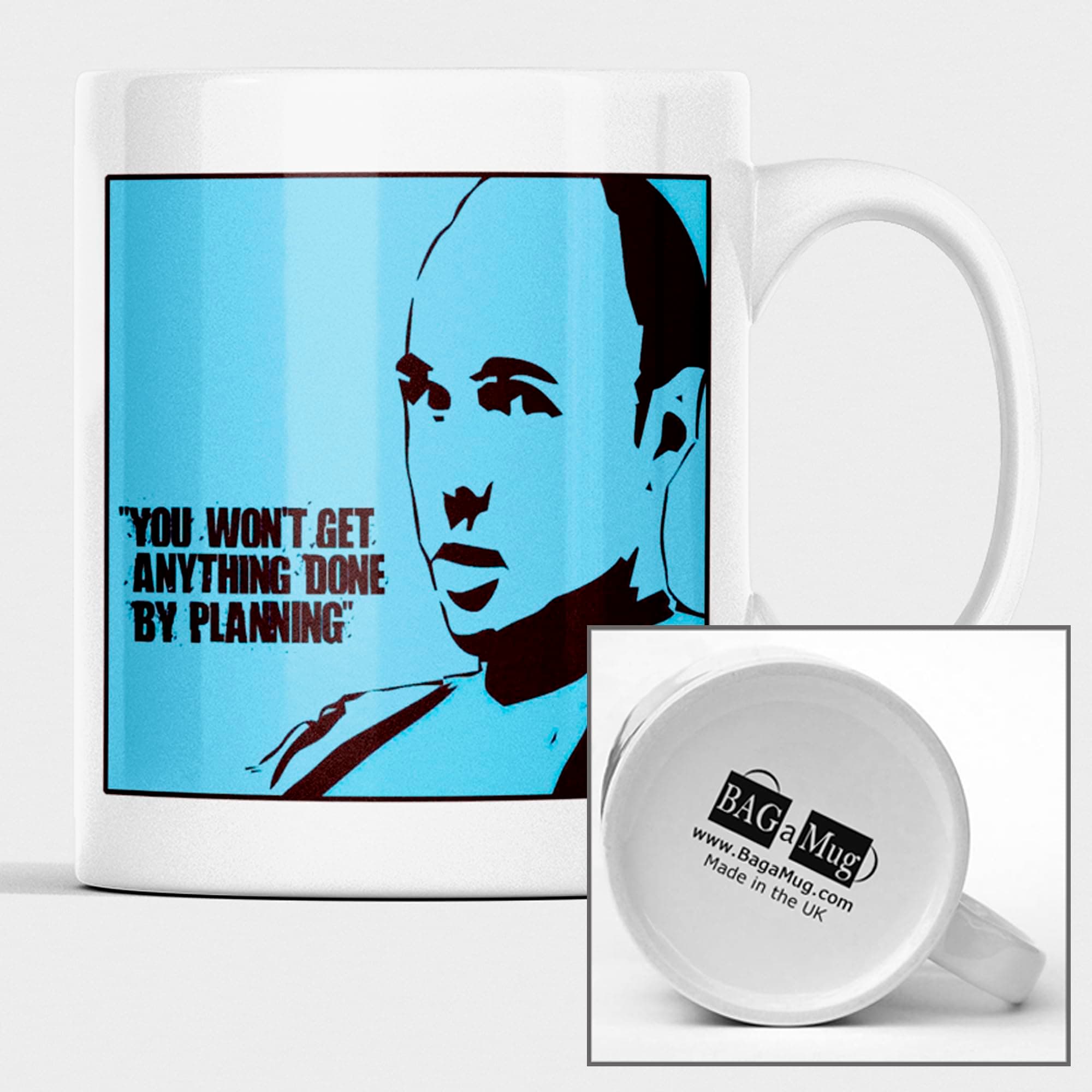 You Won't GET Anything Done - Karl Pilkington New Quick and Easy Funny Office Style Ceramic Tea and Coffee Mug
