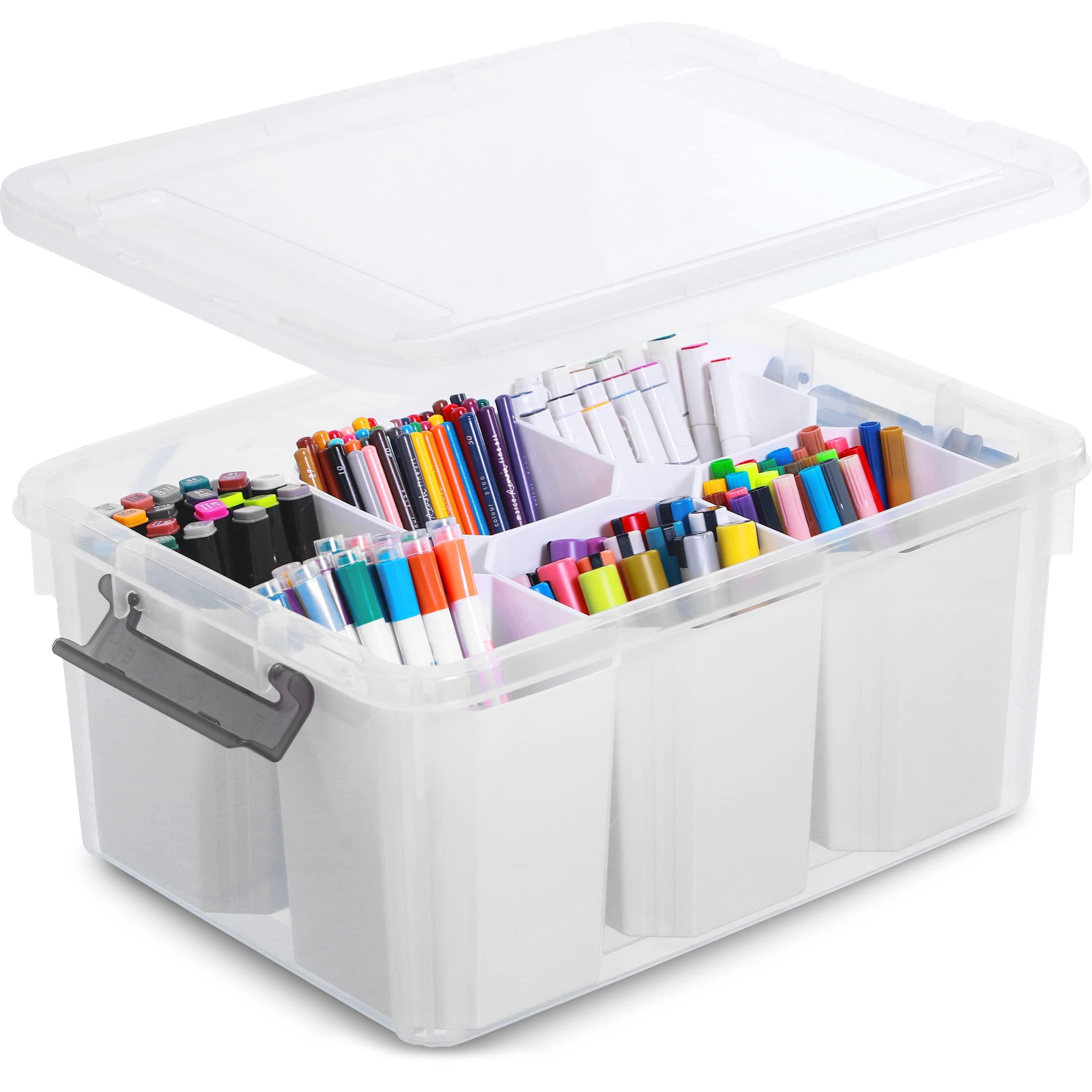 ITYLIFE CITYLIFE 17 QT Plastic Storage Bins Clear Storage Box with Lids Multipurpose Stackable Storage Containers for Organizing Tool, Craft, Crayon