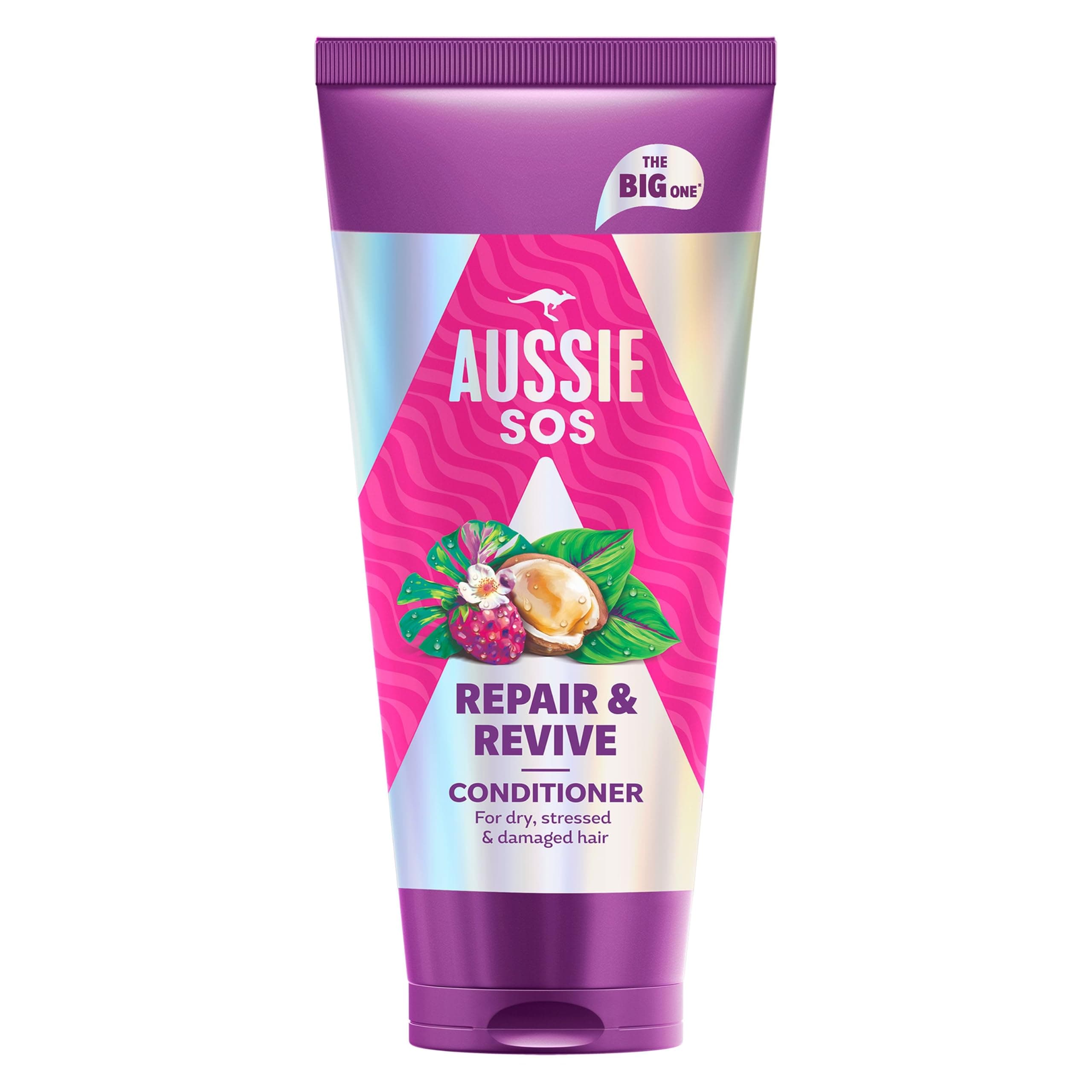 Aussie SOS Repair & Revive Conditioner 350 ml to Leave Dry, Stressed and Damaged Hair Feeling Soft, Smooth and Hydrated, Protects against Future Damage, Vegan, Infused with Australian Superfoods