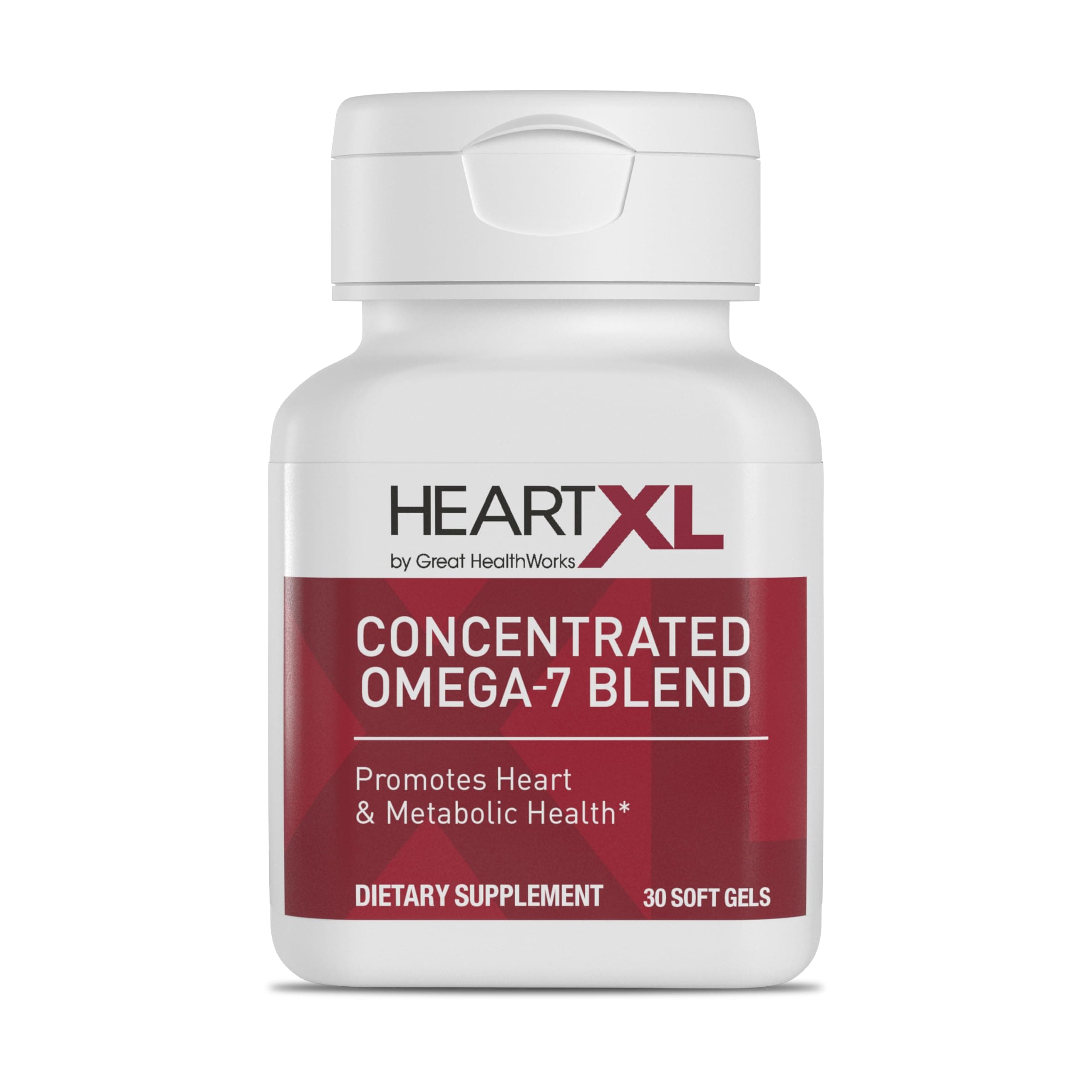 - HeartXL Omega-7 Blend Cardiovascular Health Support - Promotes Healthy Metabolism - Gluten-Free Heart Health Supplement - 30 Soft Gels