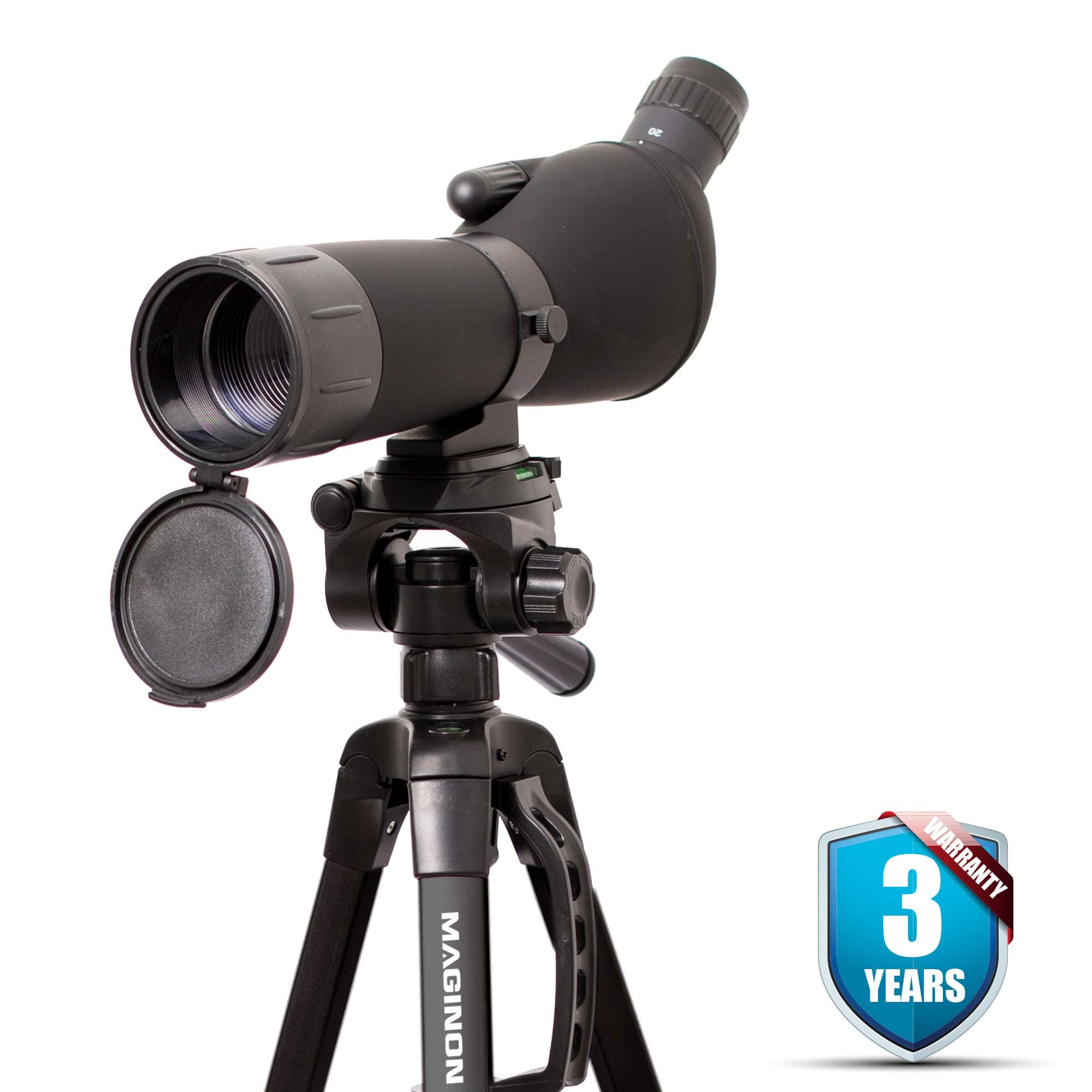 Maginon Hi Definition Spotting Scope with Tripod - 20-60x60 Zoom for Bird Watching Target Shooting or Hunting - Comes with Carrying Bag